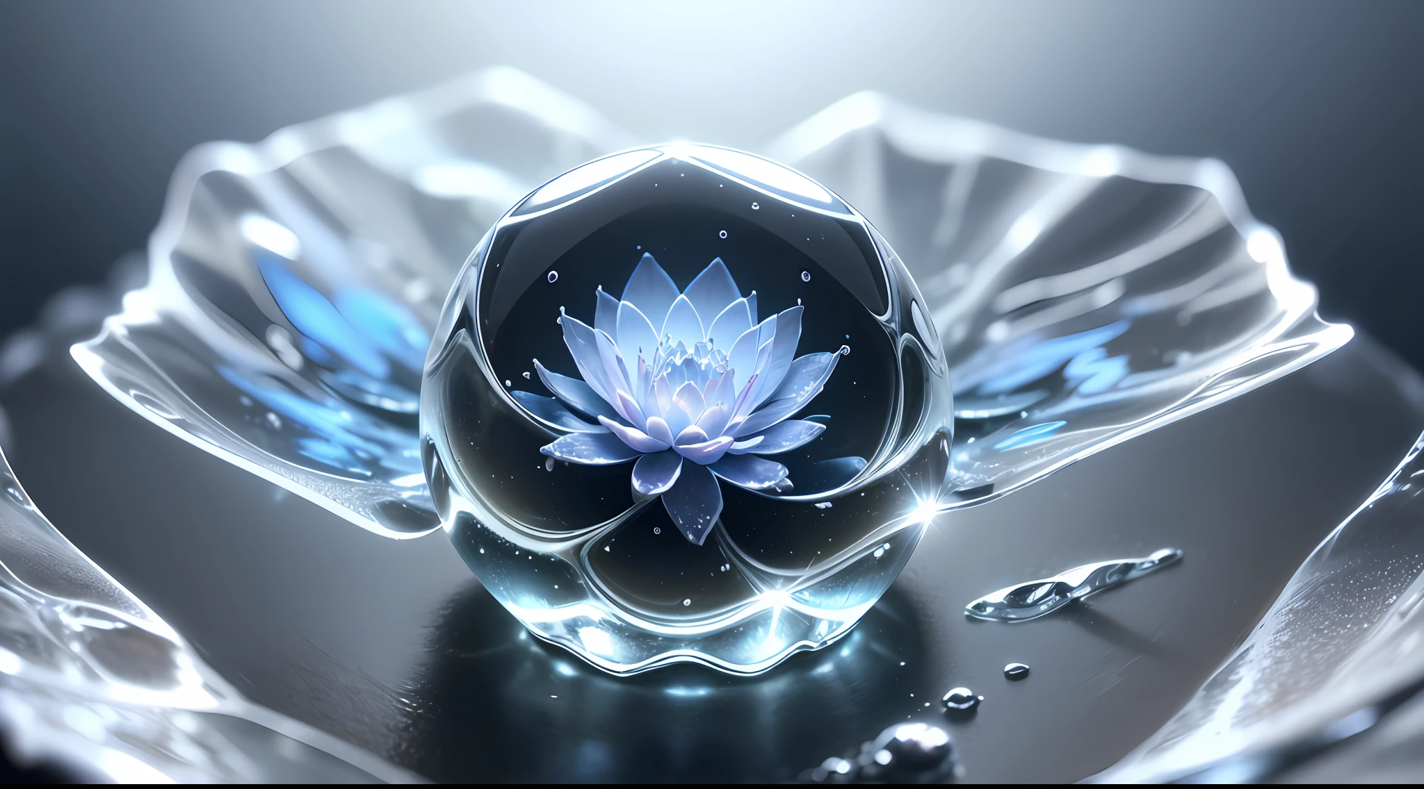 Water crystals that capture the beauty and complexity of nature、Ultra-Realism、Ultra-realistic、Ultra-fine details、Super delicate pattern、Photorealism Based Ultra Detail Widget 1.3, Ultra-detailed depiction、Ultra-clear and ultra-realistic like a photo、Cinematic shots with HDR effect、Vignette and center screen、Generate in automatic mode