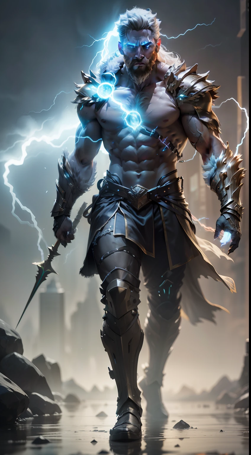**3D look, A stunning full body portrayal of Lionel Messi as leonidas in the 300 movie in the midst of an intense nighttime battle. Nightmare. Japanese style. Cyberpunk. lightning. The dynamic composition showcases the powerful, fluid movements, with muted hues that heighten the dramatic action. impressive, surreal, cinematic lighting, cinematic photoshot, extremely detailed and complex, VFX volume fog around, nighttime, super max, surreal, super detailed, high contrast, Rtx on, Hdr, photography, realistic, dof on, fov on, motion blur, lens flares on, 50mm Prime f/ 1. 8, White balance, Super resolution, Megapixel, ProPhoto RGB, VR, high, epic, Rear half lighting, Lights background, natural lighting, incandescent light, fiber optic, mood lighting, cinema lighting, studio lighting, soft illumination, volumetric, contrast, dark lighting, accent lighting, projection global illumination, Screen space global illumination, Ray tracing global illumination, Red fringing light, 45% cold color grading, Optics, Scattering, Glow, Shadows, hyperrealism, green glowing eyes, Caustic water, refraction water, exquisite detail, intric ately - detailed, ultra - detailed photography, high - sharpness, high reflection, award - winning photograph