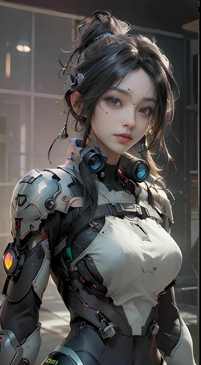 ((Best quality)), ((masterpiece)), (detailed:1.4), 3D, an image of a beautiful cyberpunk female,HDR (High Dynamic Range),Ray Tracing,NVIDIA RTX,Super-Resolution,Unreal 5,Subsurface scattering,PBR Texturing,Post-processing,Anisotropic Filtering,Depth-of-field,Maximum clarity and sharpness,Multi-layered textures,Albedo and Specular maps,Surface shading,Accurate simulation of light-material interaction,Perfect proportions,Octane Render,Two-tone lighting,Wide aperture,Low ISO,White balance,Rule of thirds,8K RAW,