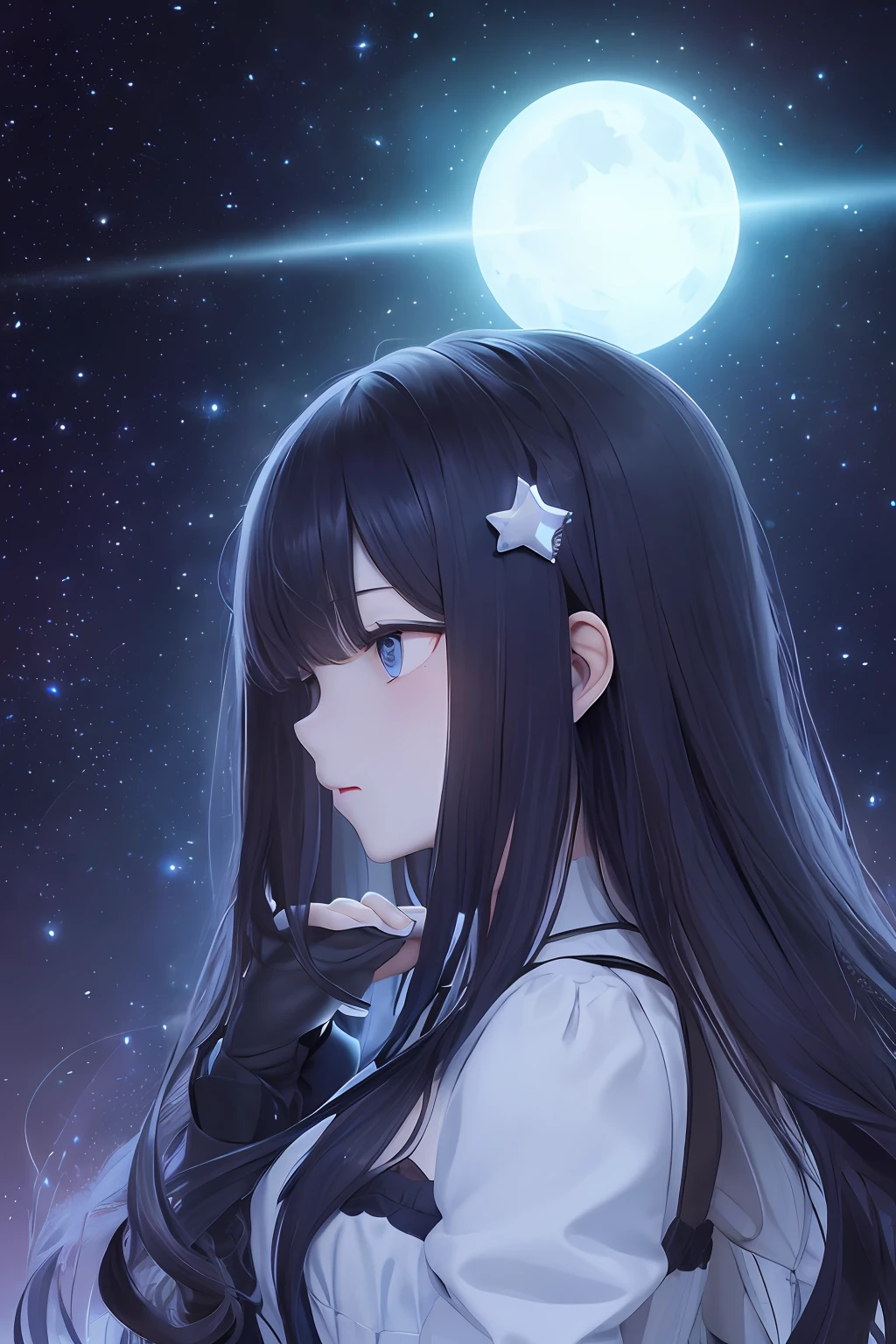 23
(Dark)(a very delicate and beautiful)、(Hand up)(a very delicate and beautiful)、（kosmos）（murky）silhuette、(Star chips)（Background Main）（mournful）(fluffy hair)、(dynamic ungle、portlate)、(bloods)、(Despressing)、Glowing snow-white skin、depth of fields、、、Untidy hair、(posterior view)、(silhuette)、shadowy、