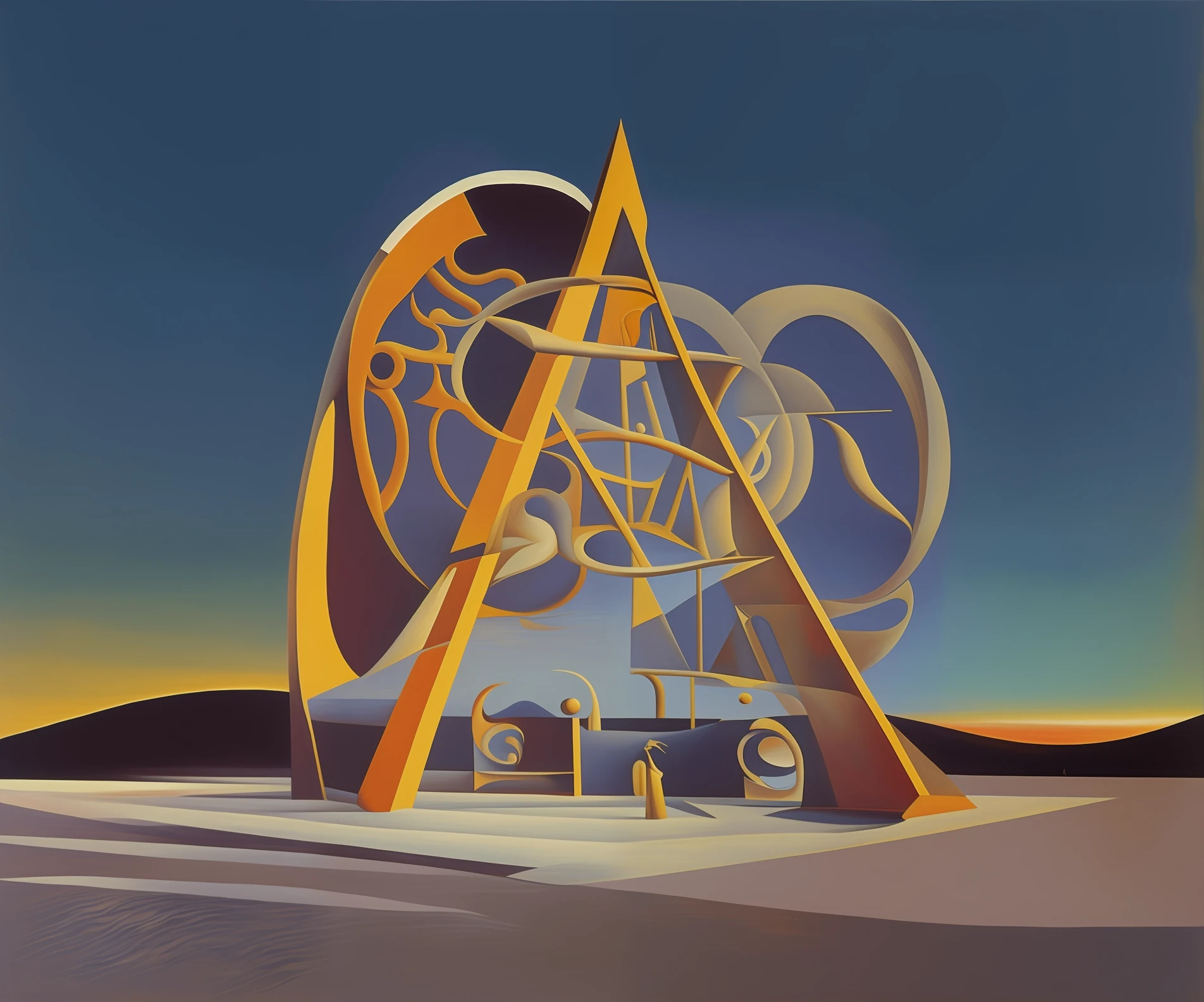Photo of a clock on which a person is standing, Vladimir Tatlin, Dugald Sutherland McCall, Dalí's style, style of salvador dali, Inspired by Vladimir Tatlin, by Dali, surrealism painting, surrealism painting, Paul LaFolly, Surrealism oil on canvas, Surrealist oil painting, a surrealist painting, surrealist art