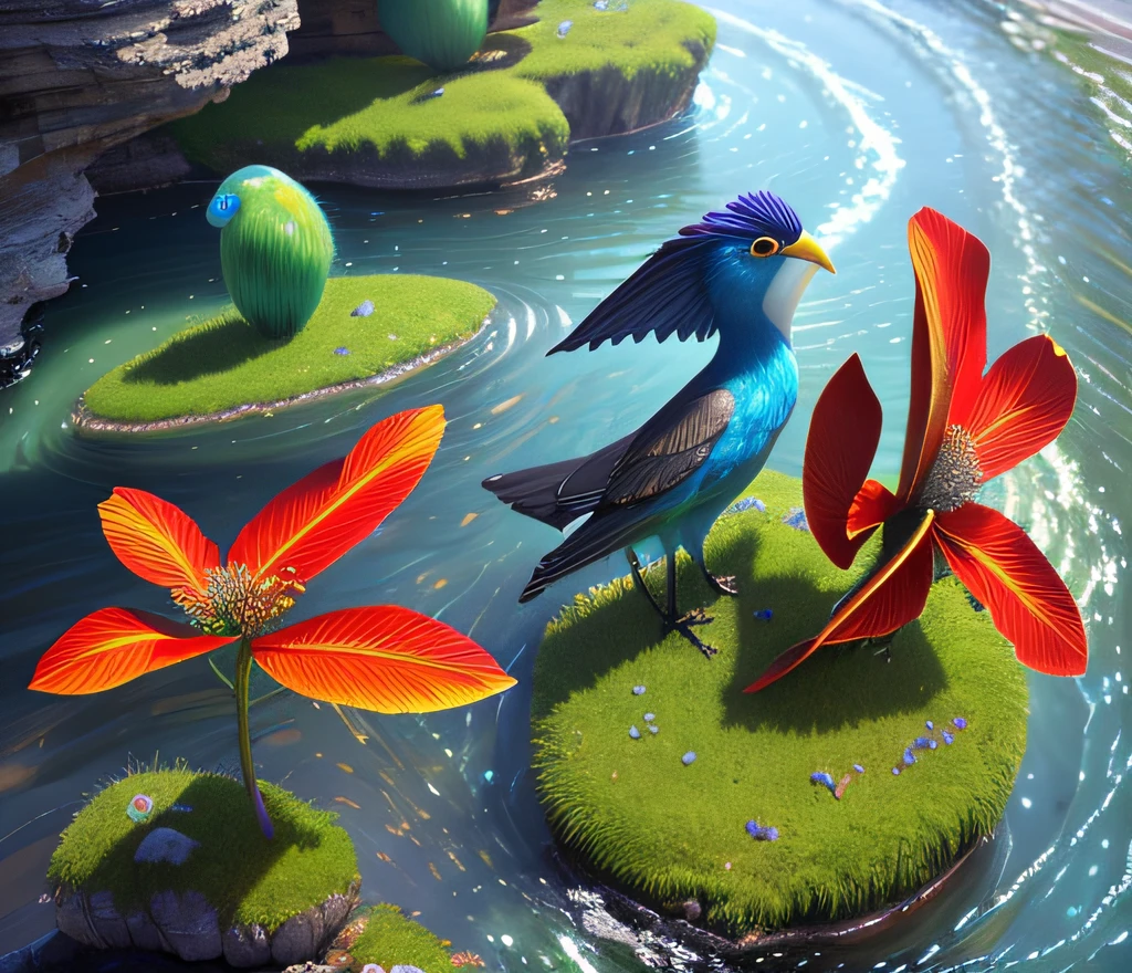 landscape, water, (extremely detailed CG unity 8k wallpaper), most beautiful artwork in the world, professional majestic oil painting, intricate, High Detail, Sharp focus, dramatic, photorealistic painting art