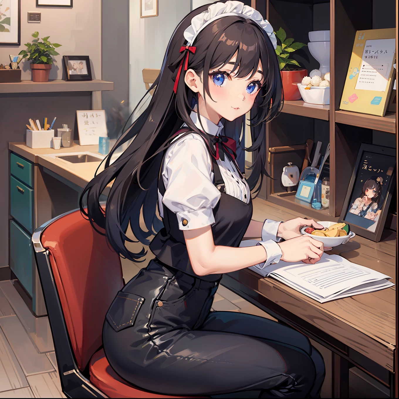 Cute little girl s　top-quality　​masterpiece　Normal five fingers　Lustrous hair maid café clerk　Show Pants　undergarment