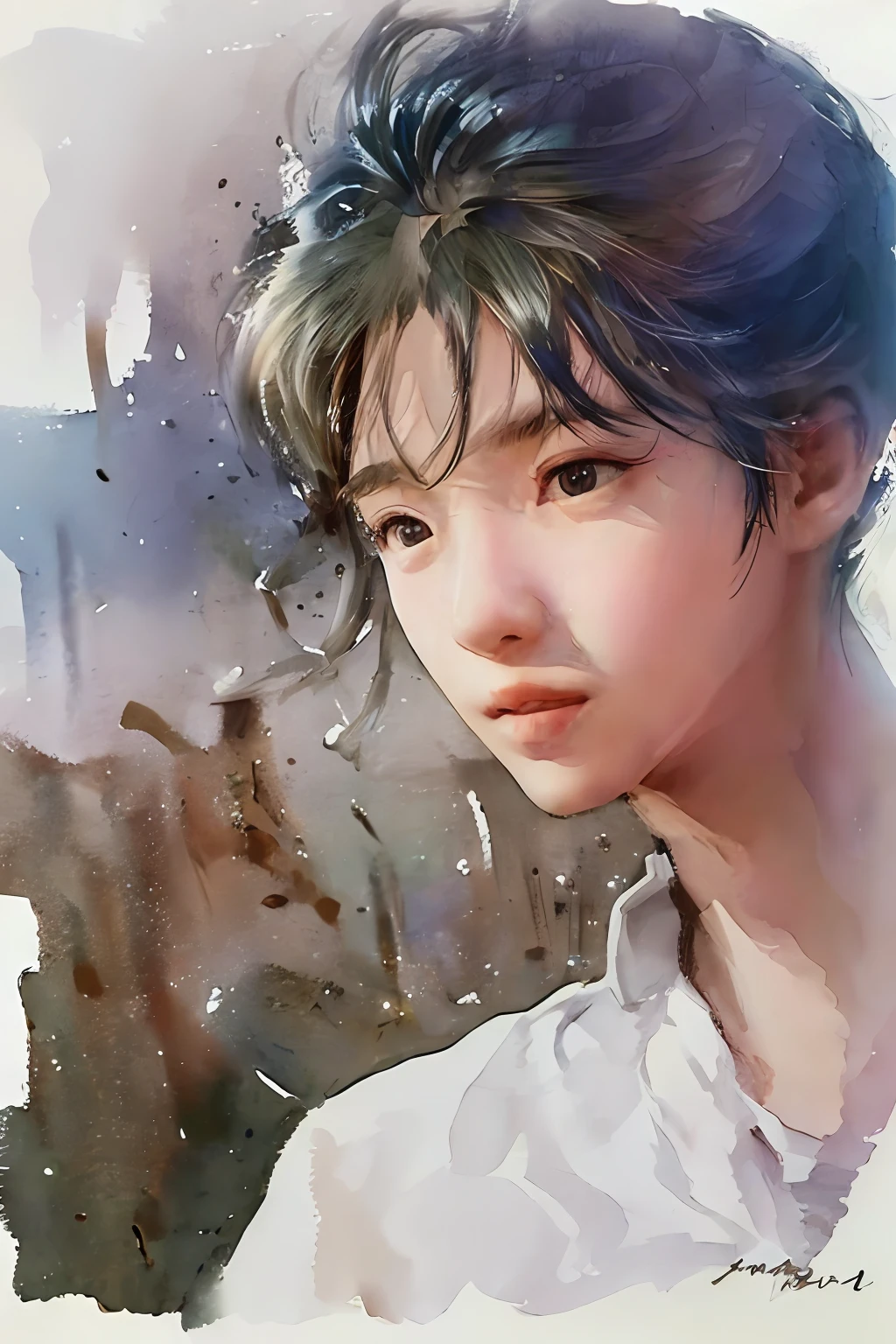 A boy, Blue