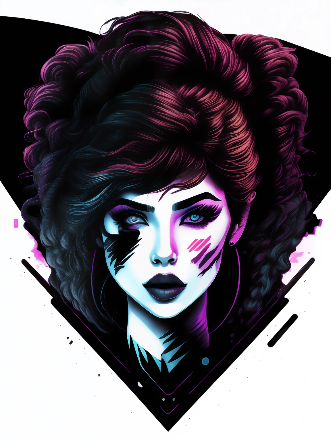 Sexy girl, woman vector, synthof, white background Logo for in ink black ink