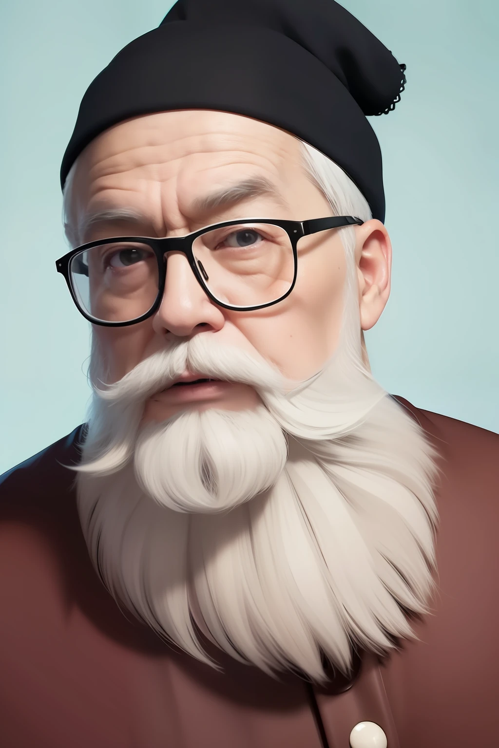 Cartoon of a man with a white beard and glasses, A old man, Old Man, Cyberpunk Old Man, A old man, !!! very coherent!!! Vector art, wise old man, drawn with photoshop, japanese illustrator, hayao miyazaki style, in style of digital illustration, old man portrait, digitally drawn, cartoon digital painting, In a Japanese anime style, looking old