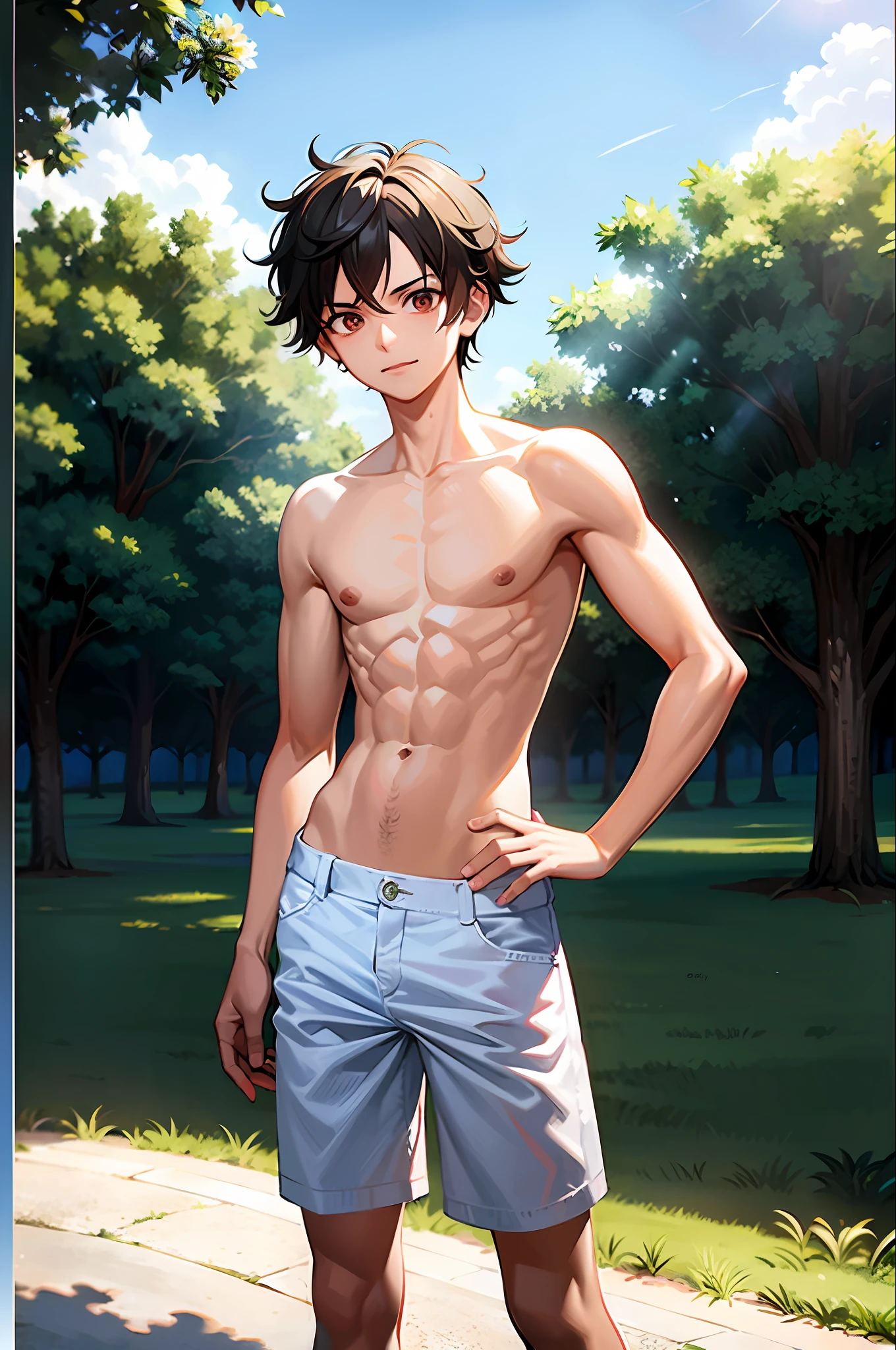 1boy, monkey d luffy pelado sem roupa, solo, parte superior do corpo, ((obra-prima)), (melhor qualidade), (extremamente detalhado), profundidade de campo, sketchfab, sombras escuras intensas, foco nítido , soft-lighting, hdr, colorido, good composition, espetacular, captura de tela de anime.