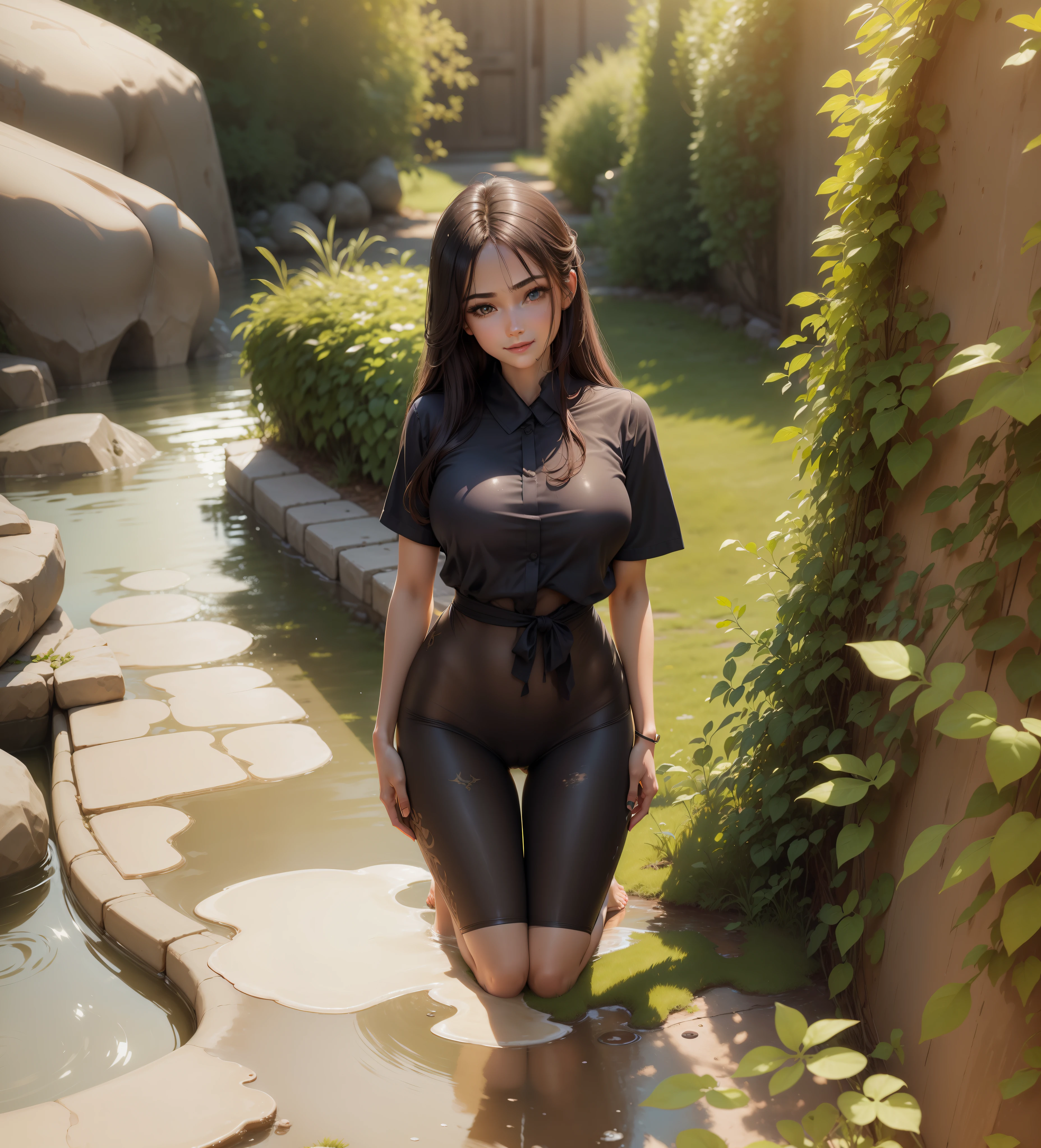 (Ultra Realistic), (Illustration), (Increased Resolution), (8K), (Extremely Detailed), (Best Illustration), (Beautiful and Detailed Eyes), (Best Quality), (Ultra Detailed), (Masterpiece ), ( wallpaper), (detailed face), solo, 1 girl, fine detail, detailed face, in the dark, deep shadows, low key, pureerosfaceace_v1, smiling, bust, bathrobe, bath, water stains, drenched , see through, ((camel toe)), long legs, slender waist, buttocks, super fine makeup, super fine clothing material, ((kneeling, raised buttocks)), ((back))
