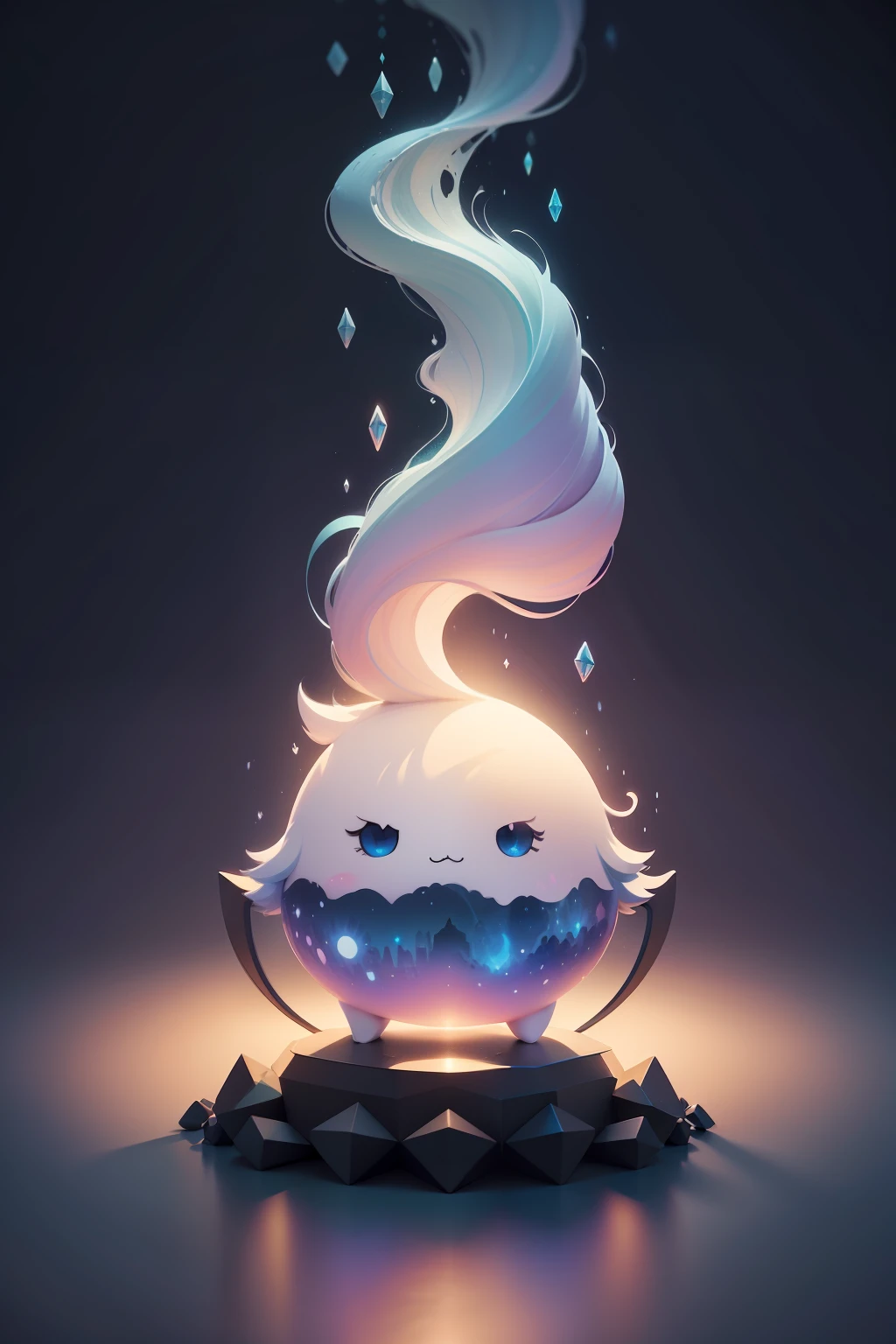 detailed illustration universe, magic, t-shirt design, dark magic, splash, ghotic, style of studio Ghibli, pastel tetradic colors, 3D vector art, cute, fantasy art, watercolor effect, digital painting, soft lighting, isometric style, retro aesthetic, 4k resolution, using cinema 4D, white background