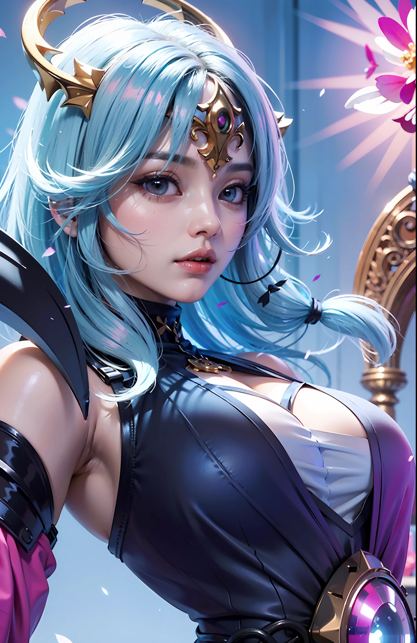 Cute Lolita, cleavage, areolas protruding, breasts indentation ((Realistic light, Best quality, 8k, Masterpiece :1.3)), Selfie, 1girl, Pretty woman with perfect figure :1.4, abs :1.1, (short straight black hair with bangs, Huge breasts :1.5), turtleneck sweaterdress :1.2, Bed, Ultra-detailed face, Detailed eyes, Double eyelid, perfect hands perfect fingers perfect breasts perfect hair perfect face perfect body perfect composition, at home relaxing, in living room, mansion, expensive home, big expensive tv, expensive couch, detailed background, ray tracing, unreal engine, highest resolution hyperrealism