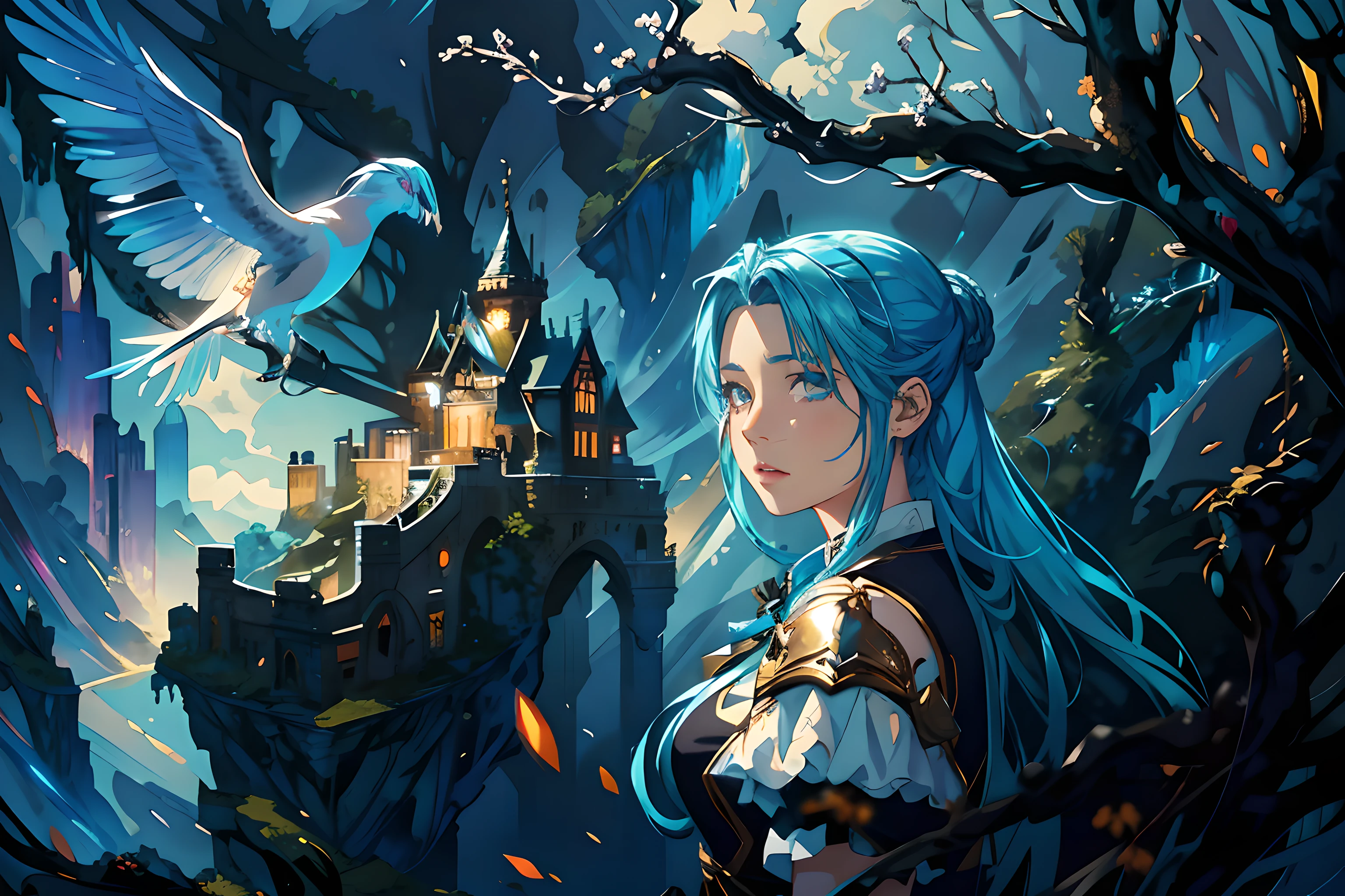 (masterpiece), (best quality), (ultra detailed),(disheveled hair),(illustration), (1girl), (Fashionable clothing), standing, Fashion model, looking at viewer, (interview), (simple background),beautiful detailed eyes, delicate beautiful face, Floating,(high saturation),(colorful splashes),colorful bubble,(shining), focus on face, kamisato ayaka, light blue hair, bangs, hair ring, floating flowers, floating hairs.Girl, anime waifu, looking at viewer, highlydetailed, reflections transparent iridescent colors, long transparent iridescent RGB hair, artby Serafleur from artstation, thick acrylic,illustration on pixiv, waist up portrait, gorgeoussacred girl, best quality, ultra detailed,sad,clever,beautiful face , beautiful lighton black background, Character stvle renderedby Octane,
