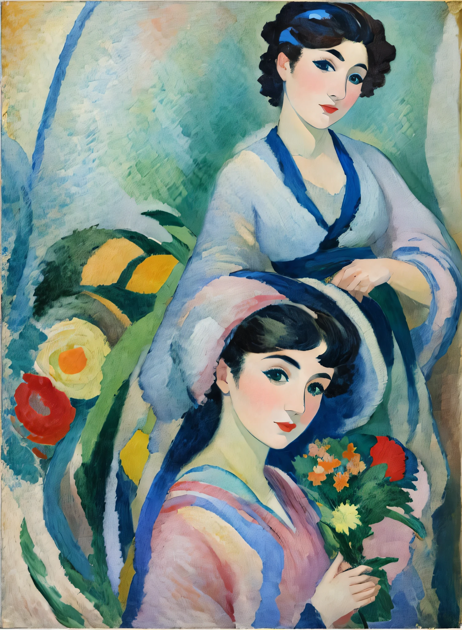 Woman with Flowers, Matisse, Fauvism, Fauvist style,