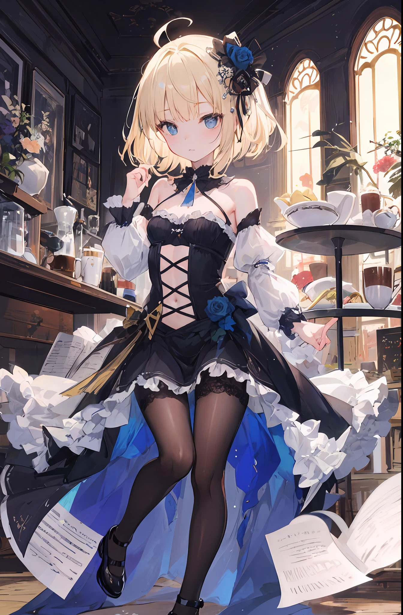 profile,full bodyesbian,incredibly_absurderes,Ray tracing,{Best quality}, {{Masterpiece}}, {A high resolution}, Original, Extremely detailed 8k wallpaper, 1girll, {An extremely delicate and beautiful},,Ray tracing,{Best quality}, {{Masterpiece}}, {A high resolution}, Original, Extremely detailed 8k wallpaper, {An extremely delicate and beautiful},,incredibly_absurderes,Colorful,intricately details,art book,,High saturation,Cafe,Indoors,restaurant,floor to ceiling window,A high resolution,Extremely detailed Cg Unity 8K wallpaper,art of light novel,art of light novel,Solo,Petite,Petite,Slim waist,Slender waist,Babe,Babe,Long_Hair,ahoge,Blonde hair,Blue_Eyes,facingviewer,Closed mouth,hiddenhands,Slim legs,hand between legs,Fang,Beautiful detailed eyes,Gothic_Lolita,Gothic_Lolita,Sweet_Lolita,Lolita Gothic,Long skirt,Loli,Black tights,black_upper legs,mary_janes,Tiny_chest,Tiny_chest,ahoge,