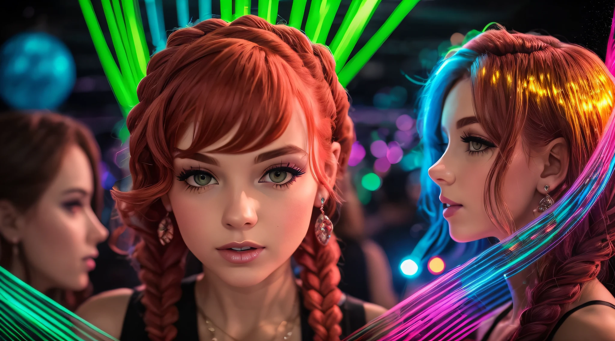 meNINAS KIDS RED-HAIRED BRAIDS, um close up de uma bola de discoteca com uma luz de Discoteca ao fundo, Disco, festa da discoteca, Celebrando, Denis Velleneuve, mais detalhes, clima de festa, Discoteca do Oculto, DJ, celebration, disco lighting, Disco de pictoplasma, 1 9 th, Disco Broadcast, Desclassificados, decadence, bola de discoteca, Collectible, Bolas de discoteca