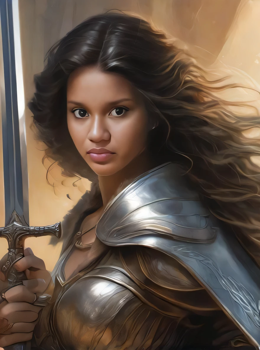 um close up de uma mulher de armadura segurando uma espada, Graphic artist Magali Villeneuve, Magali Villeneuve», Directed by: Magali Villeneuve, inspirado em Magali Villeneuve, arte do personagem charlie bowater, Retrato do Paladino Feminino, fantasia paladin mulher, de uma bela cavaleiro feminina, cavaleiro feminino bonito, Charlie Bowater e Artgerm