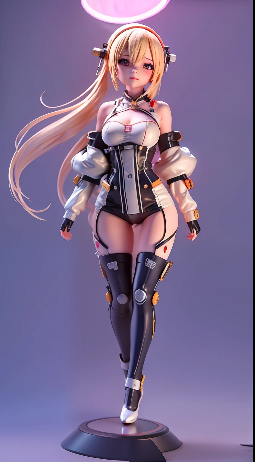 Highest image quality,Outstanding details,超高分辨率,(fidelity:1.4),The best illustration,Favor the details,closeup cleavage,A mech girl,anime big breast,Riding on a motorcycle,cyber punk perssonage,Futuristic,mechanically aesthetic,Complex machinery,The background is a high-tech lighting scene in the future city,Virtual Engine 5,Perfect detail rendering,rendering by octane,hyper HD