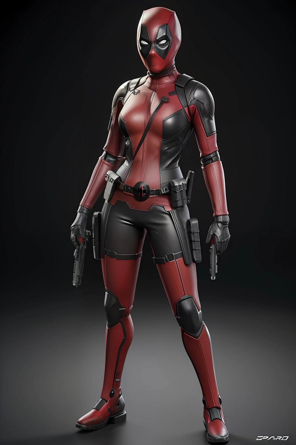 cidade nova ioque, quadrado do tempo, foto de Mulher vestida como Deadpool da Marvel,
Biomechanicals, complex robot, crescimento pleno,
hyper-realistic, pequenos detalhes insanos,
Extremely sharp lines, Cyberpunk aesthetics,
uma obra-prima apresentada em Zbrush Central