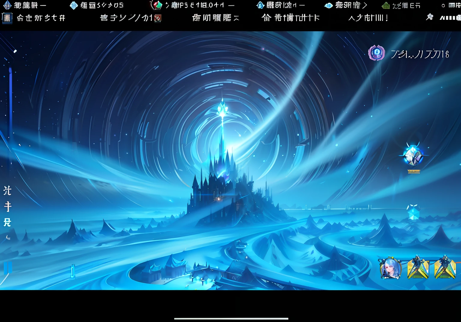 Screen close-up with pictures of people on board, trending on cgstation, mobile game, wild rift, shadowverse style, cosmos sem fim no fundo, aion, Mobile game background, xianxia fantasy, trending at cgstation, mobile game style, shadowverse, ethereal and mecha theme, G Liulian art style