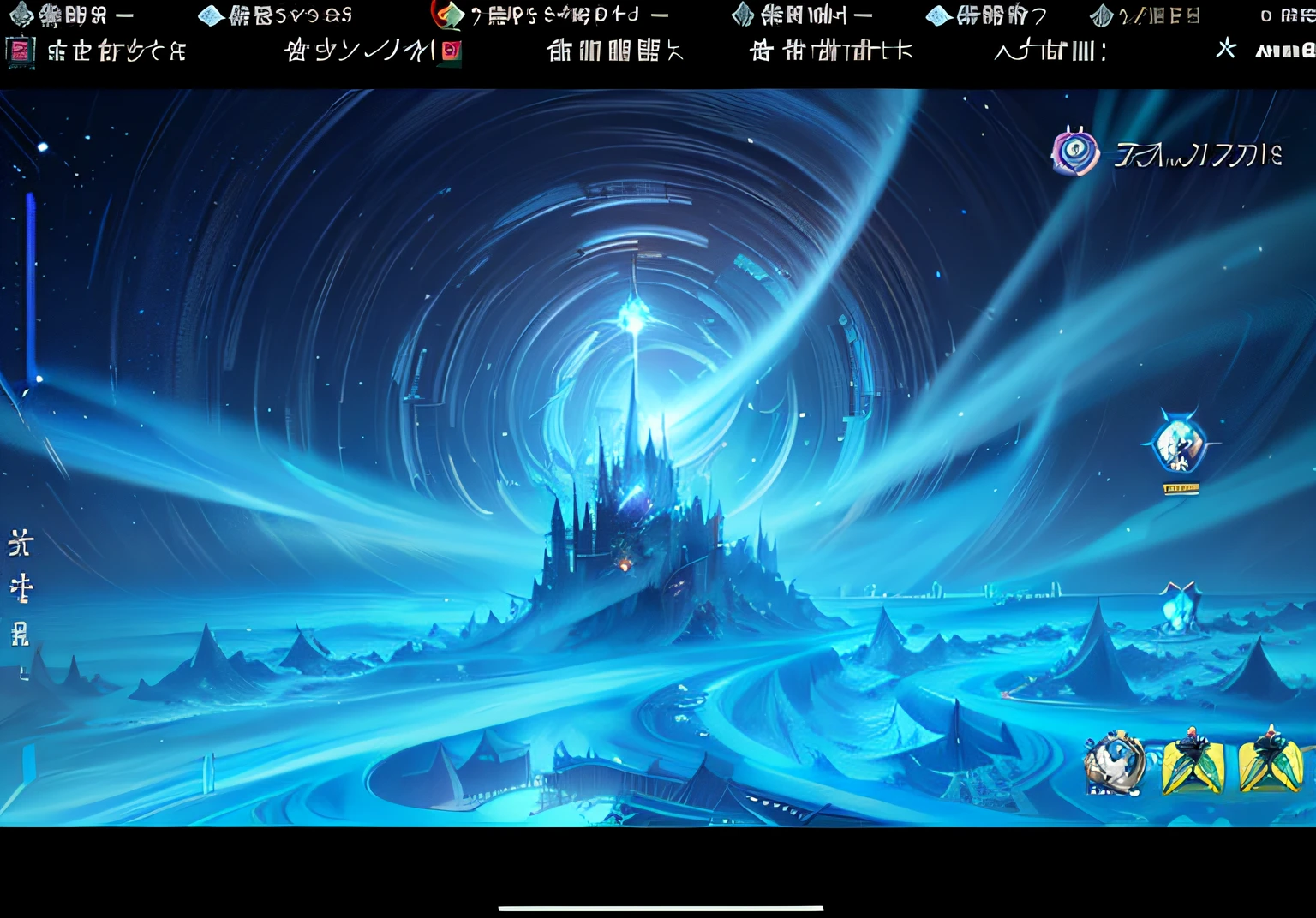 Screen close-up with pictures of people on board, trending on cgstation, mobile game, wild rift, shadowverse style, cosmos sem fim no fundo, aion, Mobile game background, xianxia fantasy, trending at cgstation, mobile game style, shadowverse, ethereal and mecha theme, G Liulian art style