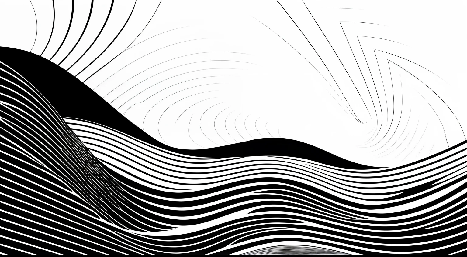 a black and white drawing of big ocean waves, tribal patern, vector line - art style, illustration black outlining, illustration line art style, thick vector line art, line art portrait, exquisite line art, line art illustration, in style of digital illustration, vector line art, outlined art, vector style drawing, bold line art, glowwave girl portrait, thin line art