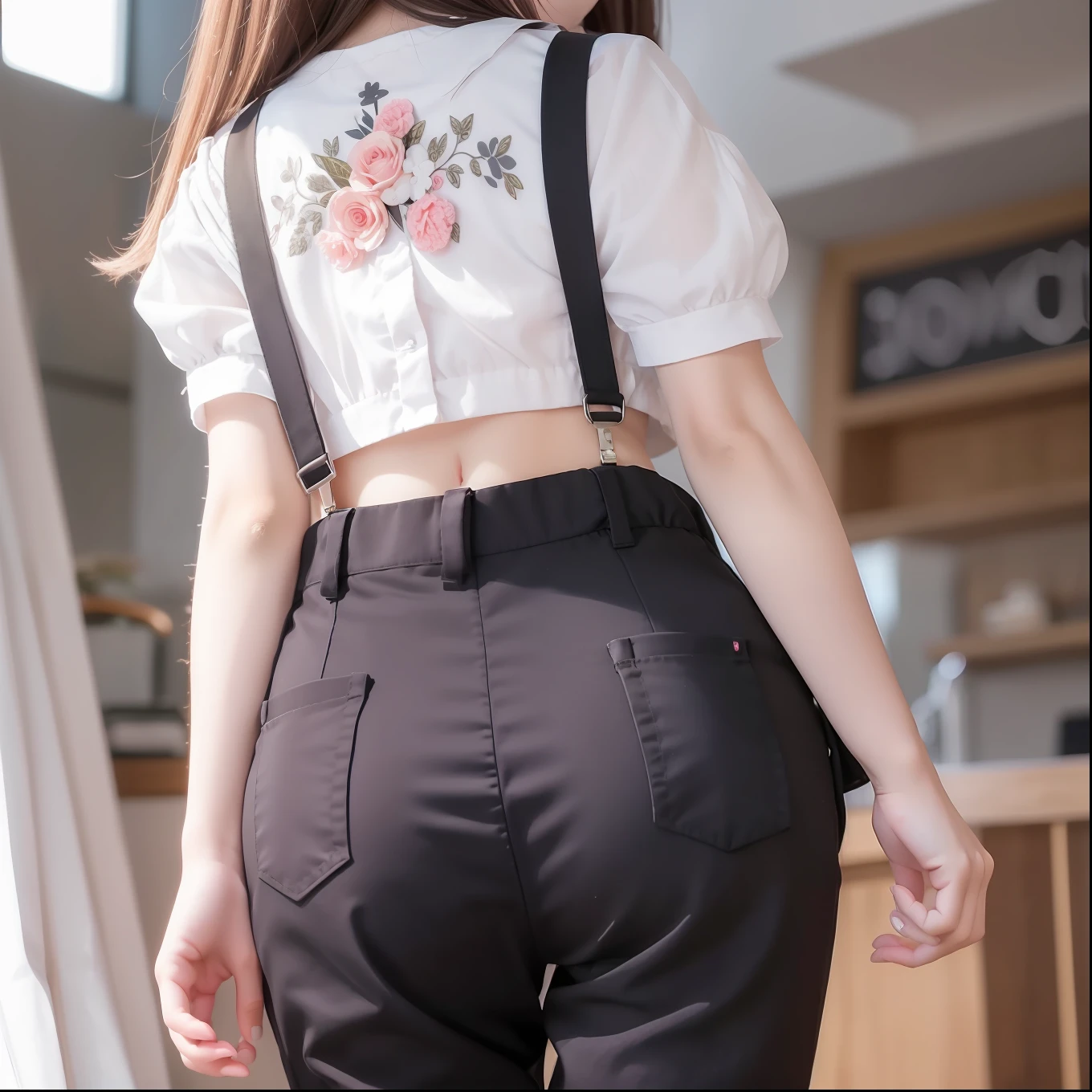 Cute little girl s top-quality masterpiece Normal five fingers Lustrous hair maid café clerk Show Pants undergarment