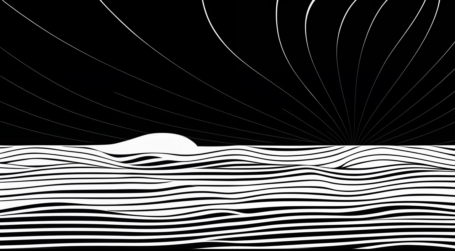 a black and white drawing of big ocean waves, vector line - art style, illustration black outlining, illustration line art style, thick vector line art, line art portrait, exquisite line art, line art illustration, in style of digital illustration, vector line art, outlined art, vector style drawing, bold line art, thin line art