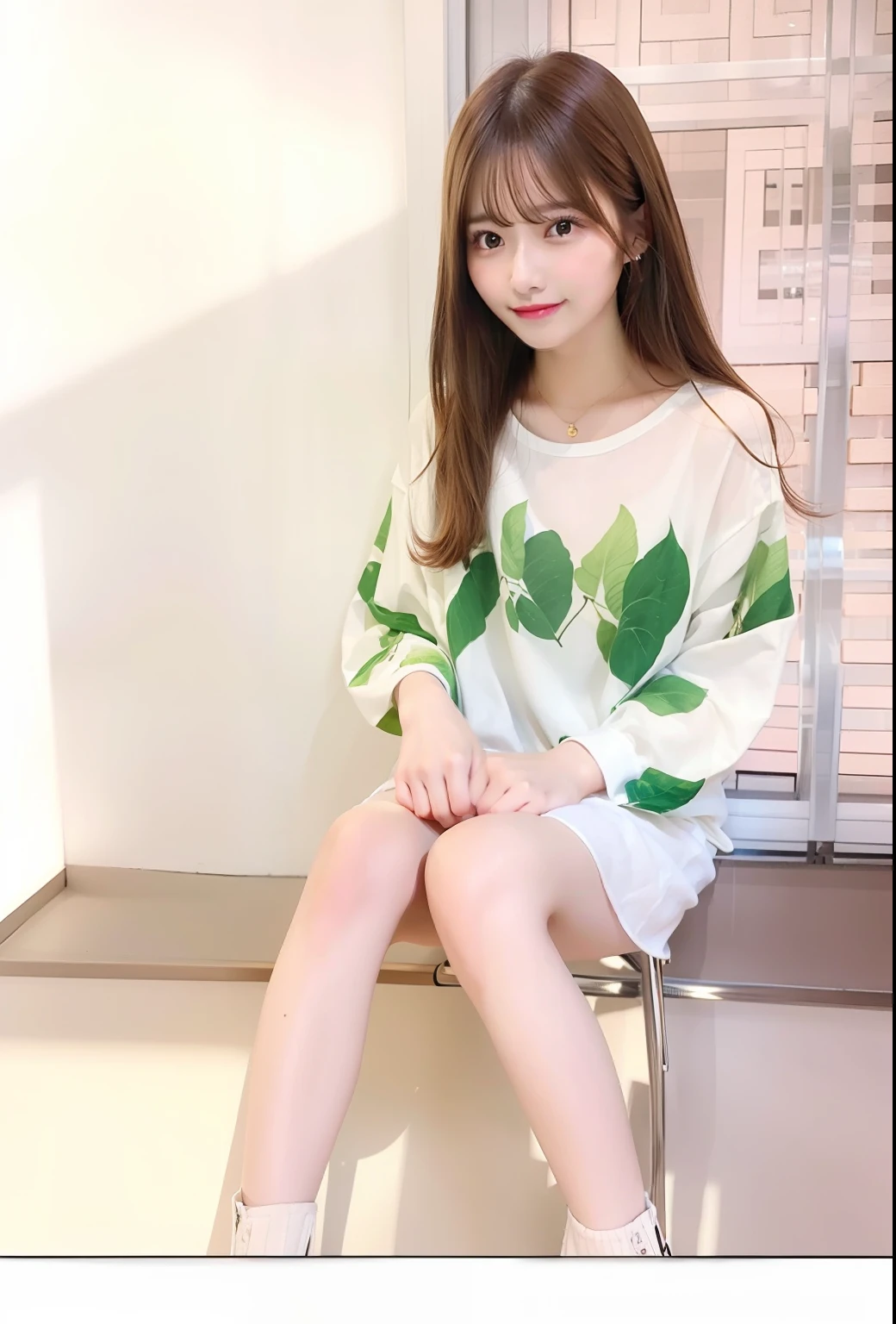 1 girl,beautiful girl,long hair,brown hair,realistic,human