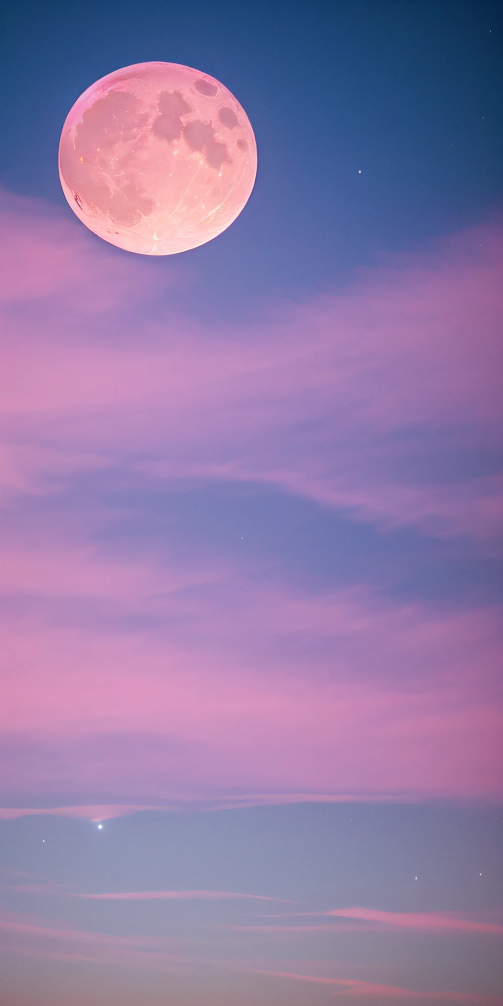 Pink moon, pink sky, soft pink clouds, pink ocean waves sparkling, sparkling, pink roses on pink ocean, fantasy, diamond, crown, universe, soft lights,