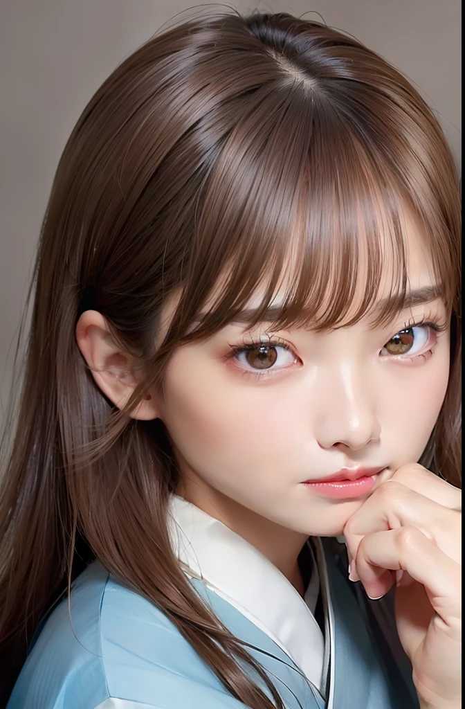 (top-quality、hight resolution、masterpiece:1.3)、Pretty women、slender figures、dark brown hair、Kimono、kyoto、Highly detailed facial and skin texture、A detailed eye、二重まぶた