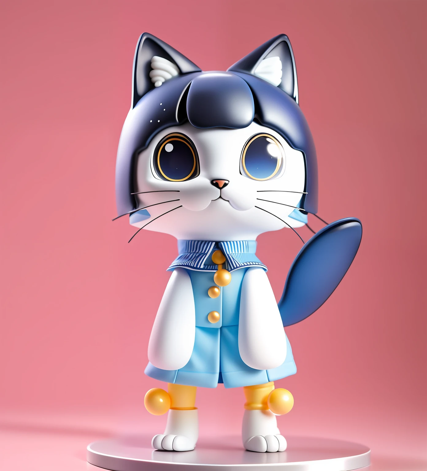 ip, Black cat，Mysterious cat，blue clothes, Cool cat, starrysky