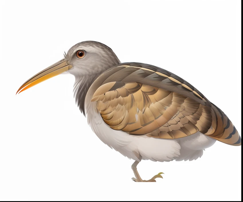 Alfid bird with long beak and long beak, an illustration of, A digital rendering, illustration, smooth shank, digital painted, computer - generated, A illustration, hyper realisitc, a variety of poses, close up photograph, computer generated, female looking, rendering, halyomorpha halys, highly detailed barlowe 8 k, posed, profile shot