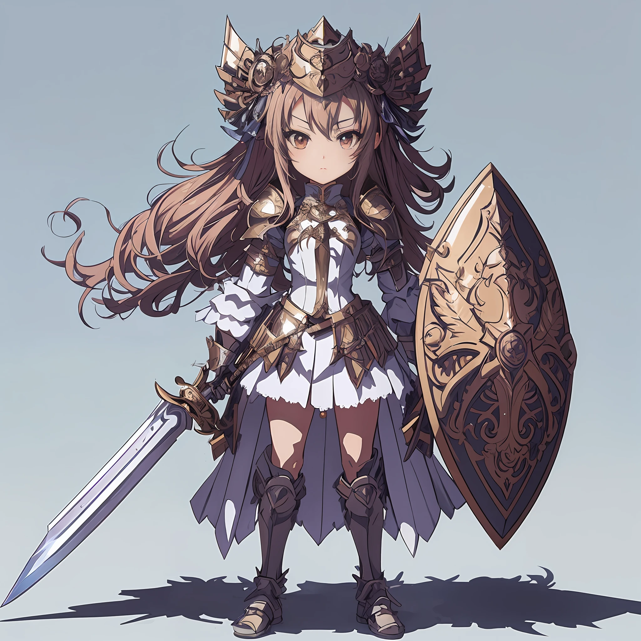 Anime - style image of a female warrior with a sword and shield, armor girl, detailed anime character art, Dressed in light armor, Gorgeous Female Paladin, warriorgirl, Wearing armor!!, angel knight girl, Beautiful armor, rpg character art, a very beautiful berserker woman, valkyrie style character, girl in knight armor, clean detailed anime art