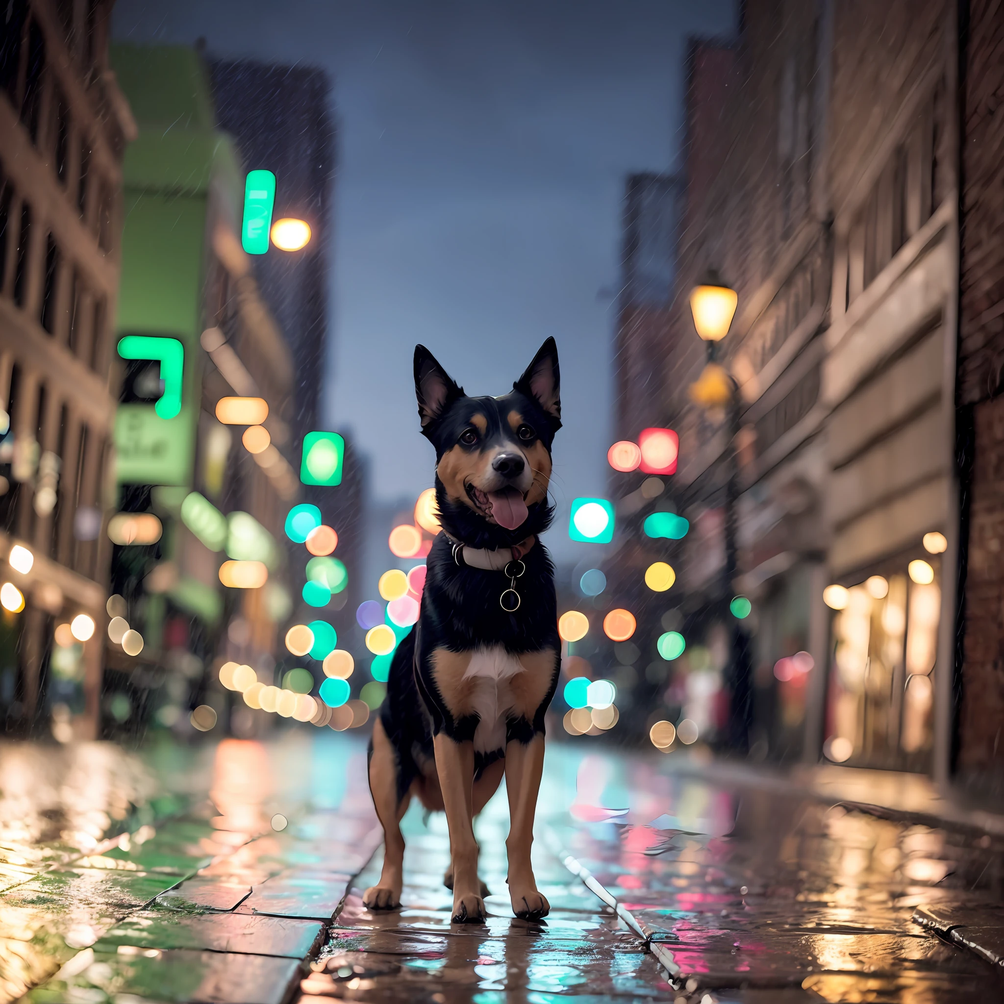 dog at night and it raining --auto --s2