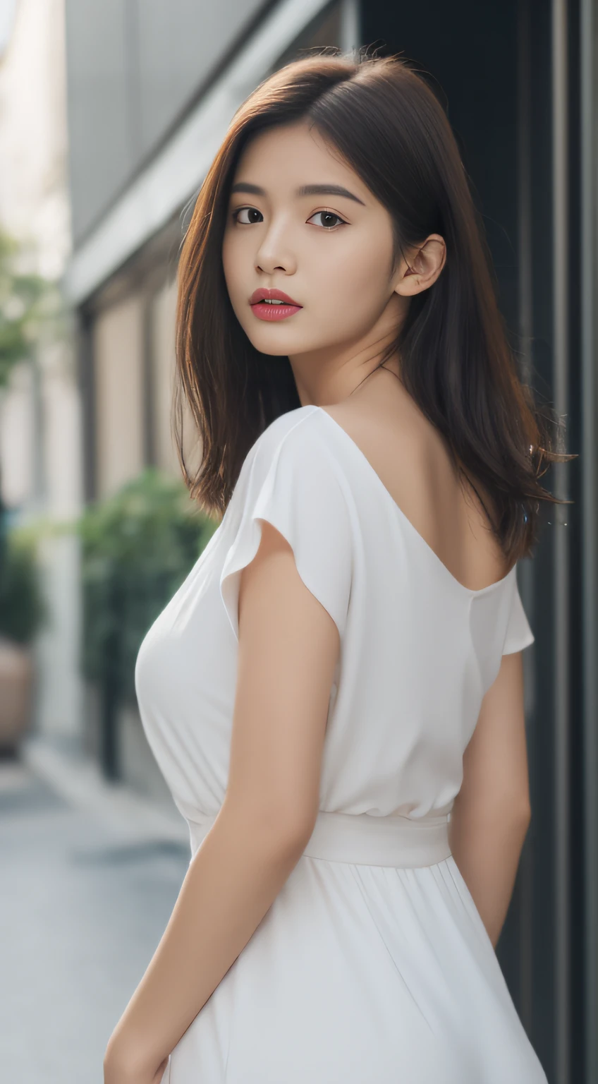 ((Best Quality, 8K, Masterpiece:1.3)), Focus: 1.2, Perfect Body Beauty: 1.4, Buttocks: 1.2, ((Layered Haircut, Breasts: 1.2)), (Wet Clothes: 1.1) , (Rain, Street:1.3), Bandeau Dress: 1.1, Highly Detailed Face and Skin Texture, Delicate Eyes, Double Eyelids, Whitened Skin, Long Hair