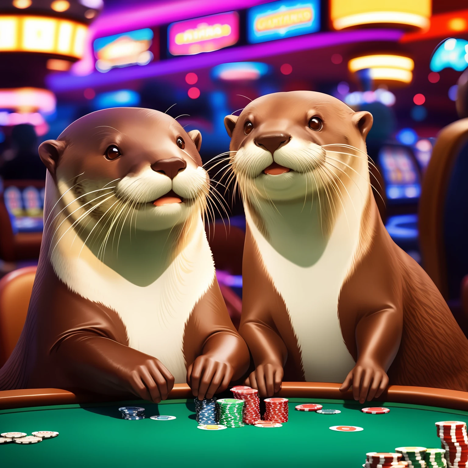 Make otters gambling in casinos look like anime