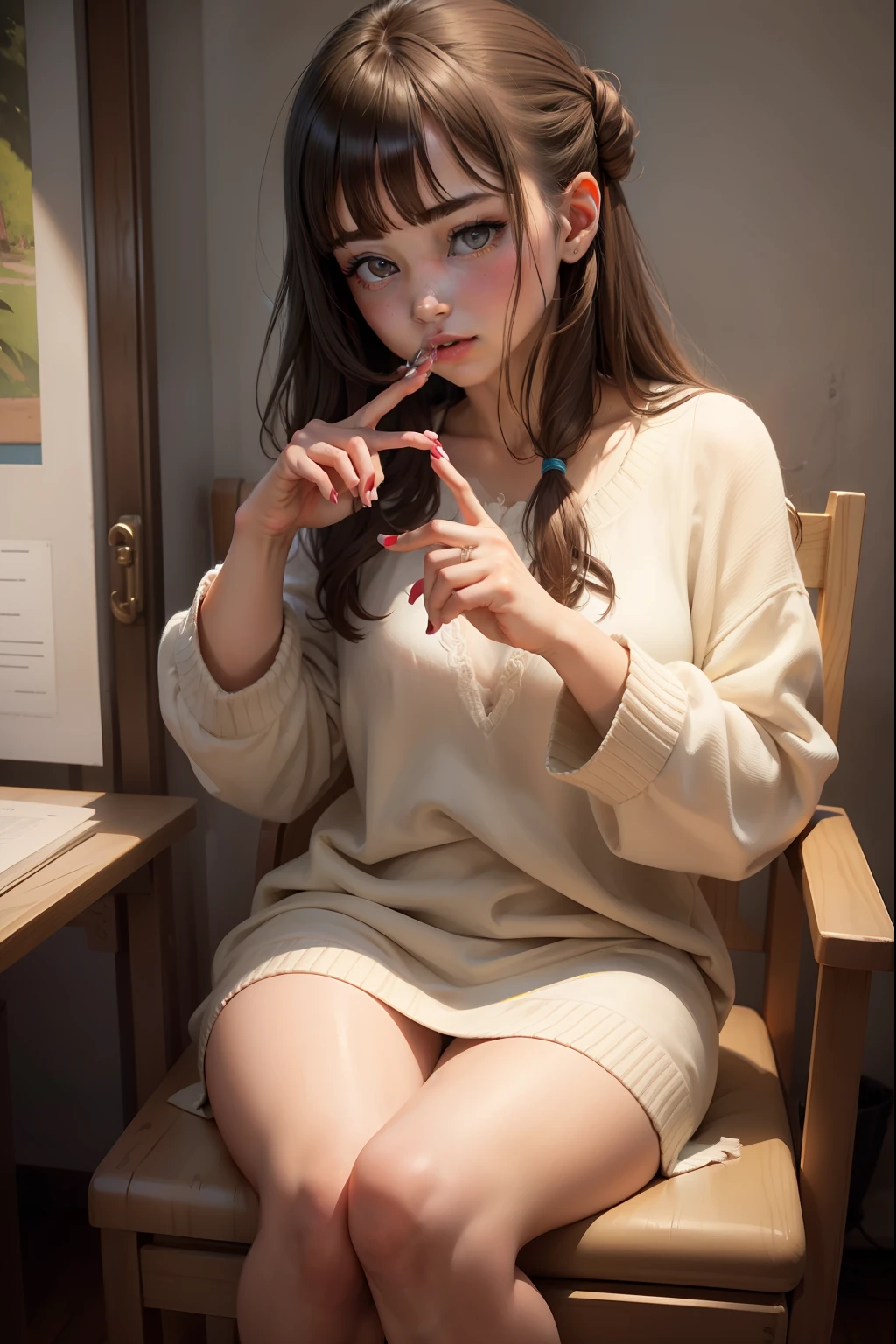A girl fingering