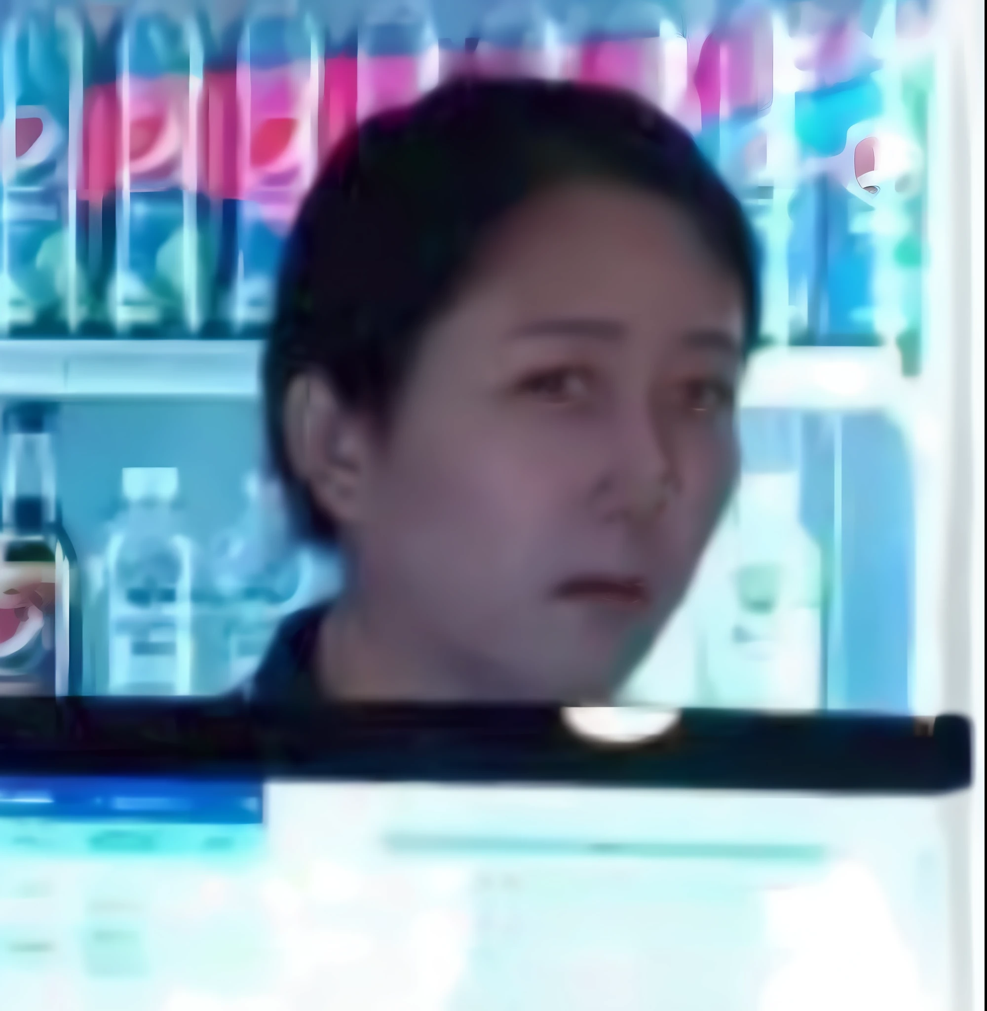 Fan hair cute disgusted expression