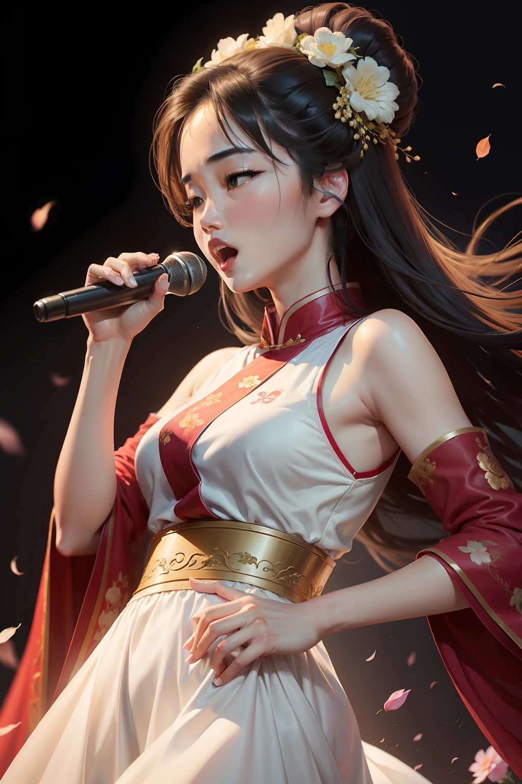 Liu Yifei is singing