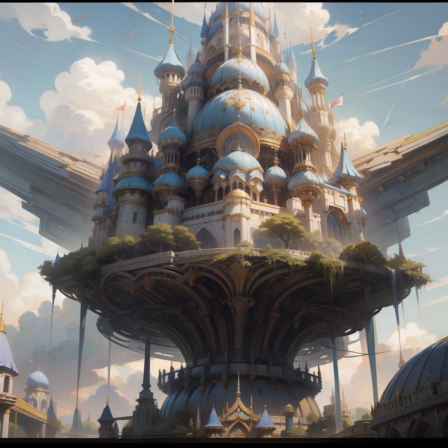 Mechanical Sky Castle, masterpiece, super detail, best quality