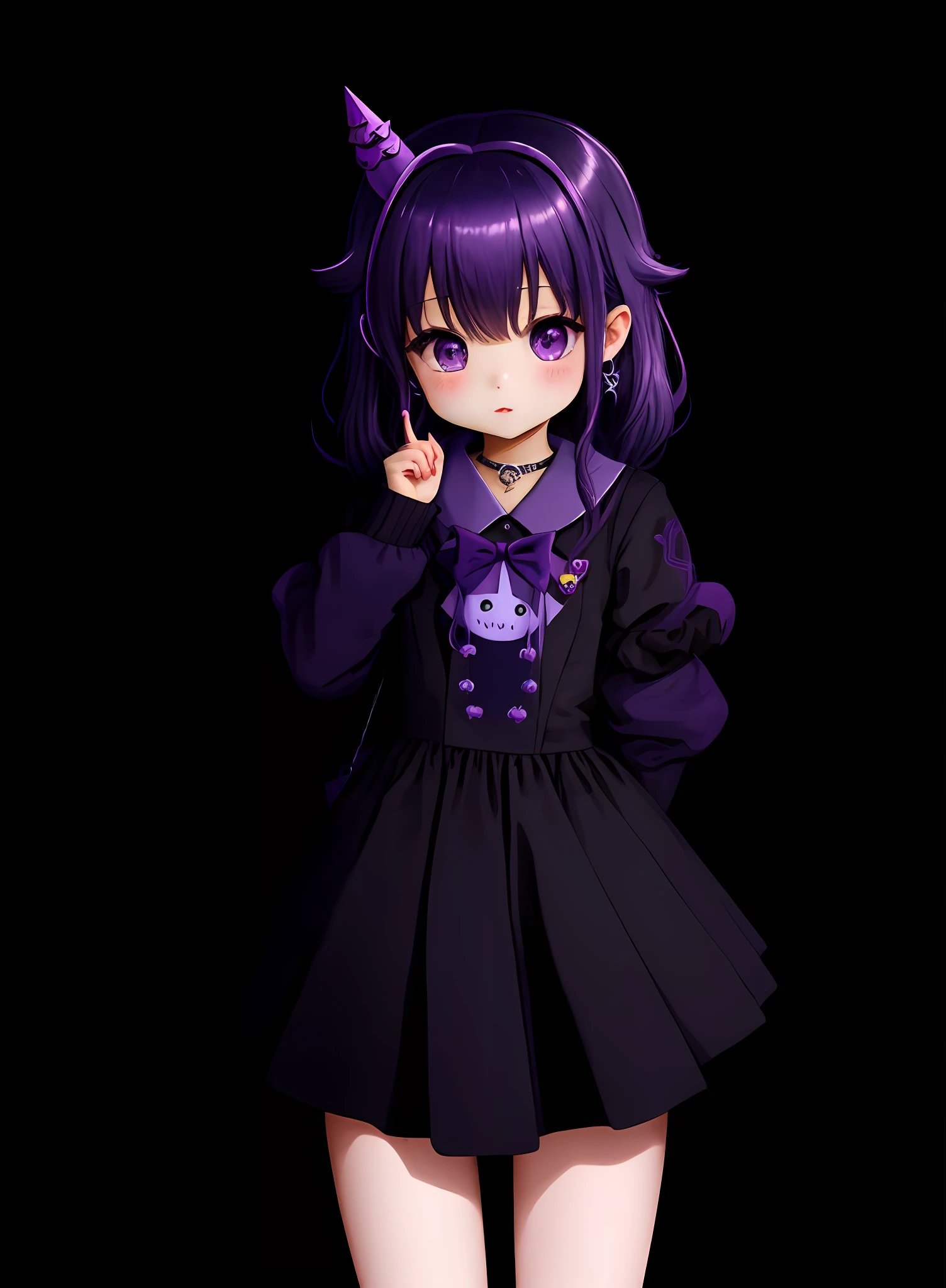 Cute cute little monster cool purple
