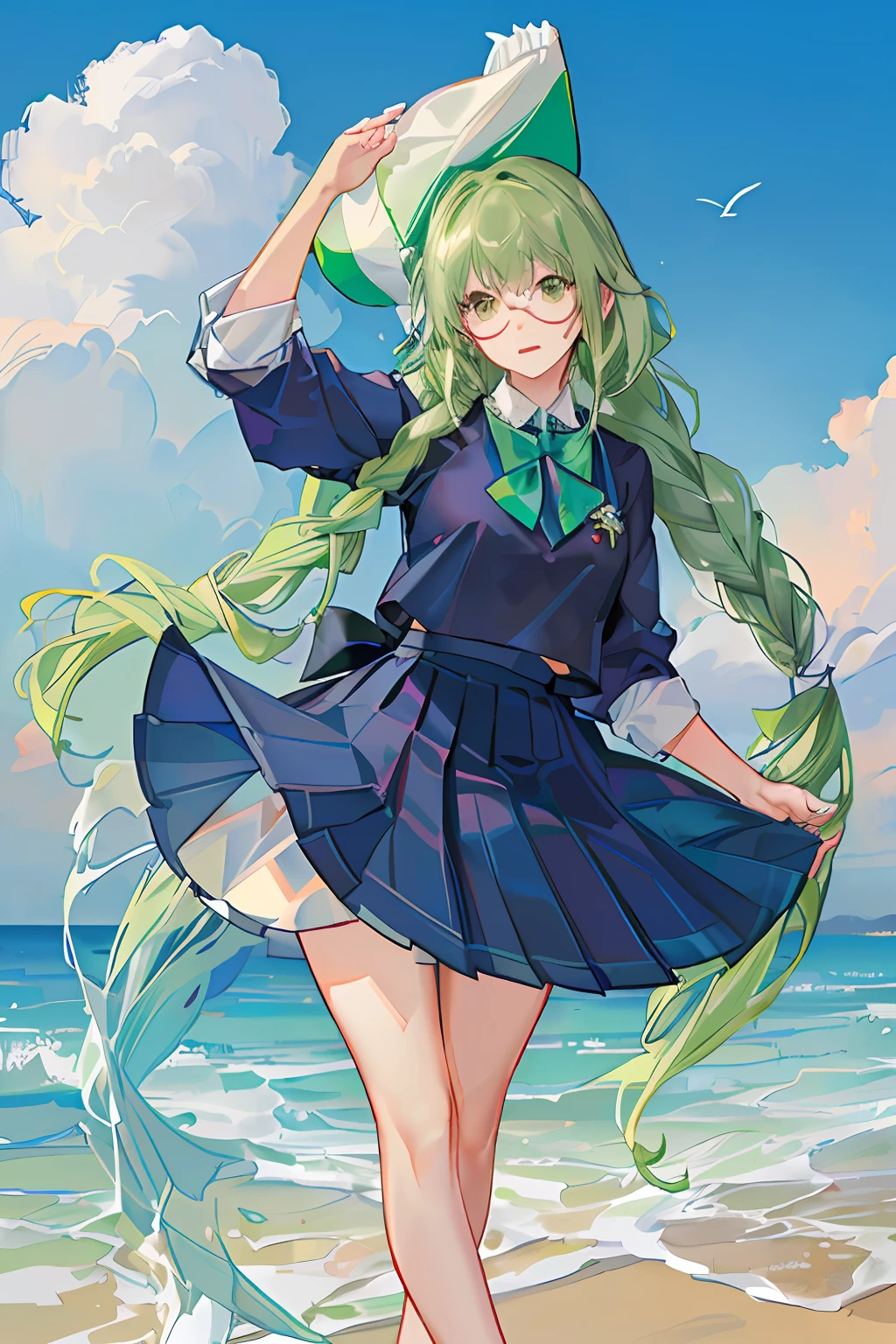 Watermelon growing in the sea