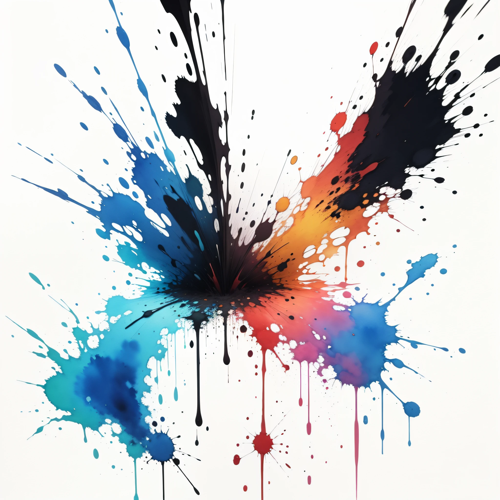 (best quality, watercolor painting, Colorful, sharp focus),
colors, Action Painting, (splatter and drip art minimalism:1.1), canvas white background, studio,
style-paintmagic,