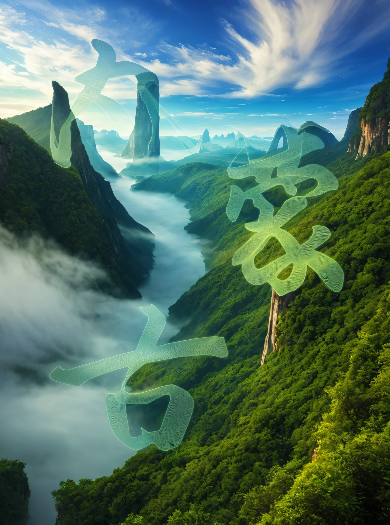 Masterpiece, ultimate quality, Cg unity 8k wallpaper, super delicate, beautiful sky and clouds, rich natural scenery, cliffs, lakes and rivers, waterfalls and flying water, beautiful green mountains, no trace of people, excellent scenery, has already won a photo contest, background Blurring, full depth of field, HDR high dynamics, true restoration, intricate, extreme details, dramatic presentation, perfectly presenting the style of midjourney art.