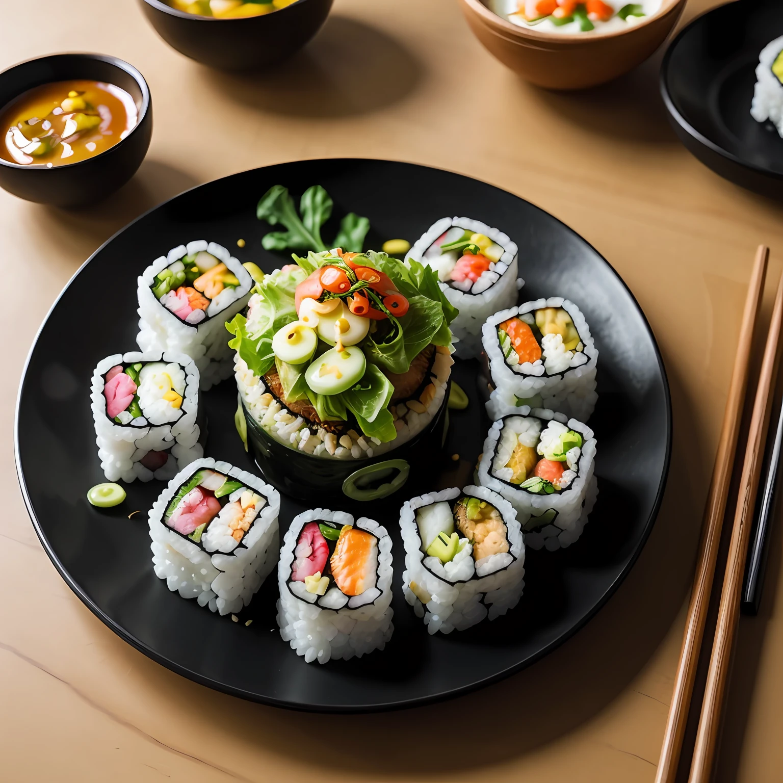 RAW photo, BREAK IN THE DSLR CAMERA
Sushi, MEAL BREAK:
电影灯光, professional colour grading,