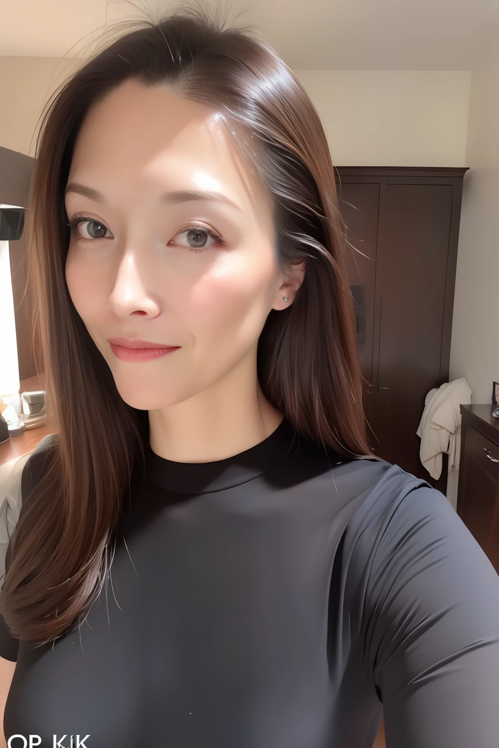 Beautiful handsome woman, ((top quality, 8k, masterpiece:1.3)), pretty woman, 1 woman, huge breasts:1.3, slender figure:1.1, elastic dark brown hair, (shower, wet body, wet clothes:1.1), very detailed face, detailed lips, detailed eyes, double eyelids