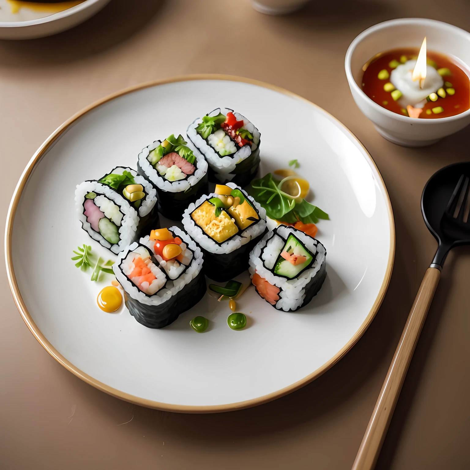 RAW photo, BREAK IN THE DSLR CAMERA
Sushi, MEAL BREAK:
电影灯光, professional colour grading,