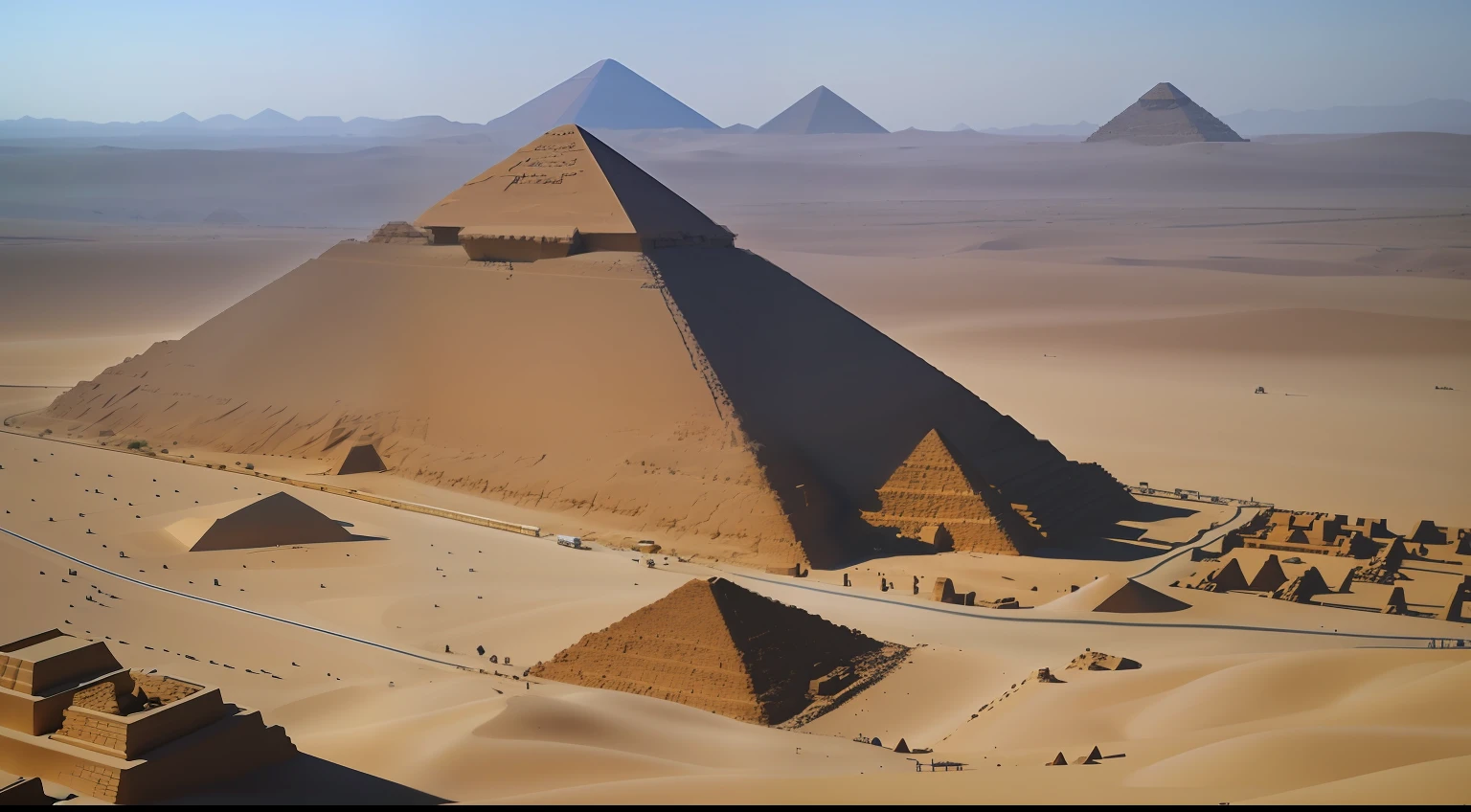 araffes in the desert with a pyramid in the background, pyramids in the desert, ancient megastructure pyramid, pyramids of egypt, ancient pyramid, great pyramid of giza, pyramid, pyramids, pyramids of giza, pyramids style, pyramids in background, egypt, built in the egyptian desert, giant tomb structures, pyramid background, pyramids in the background