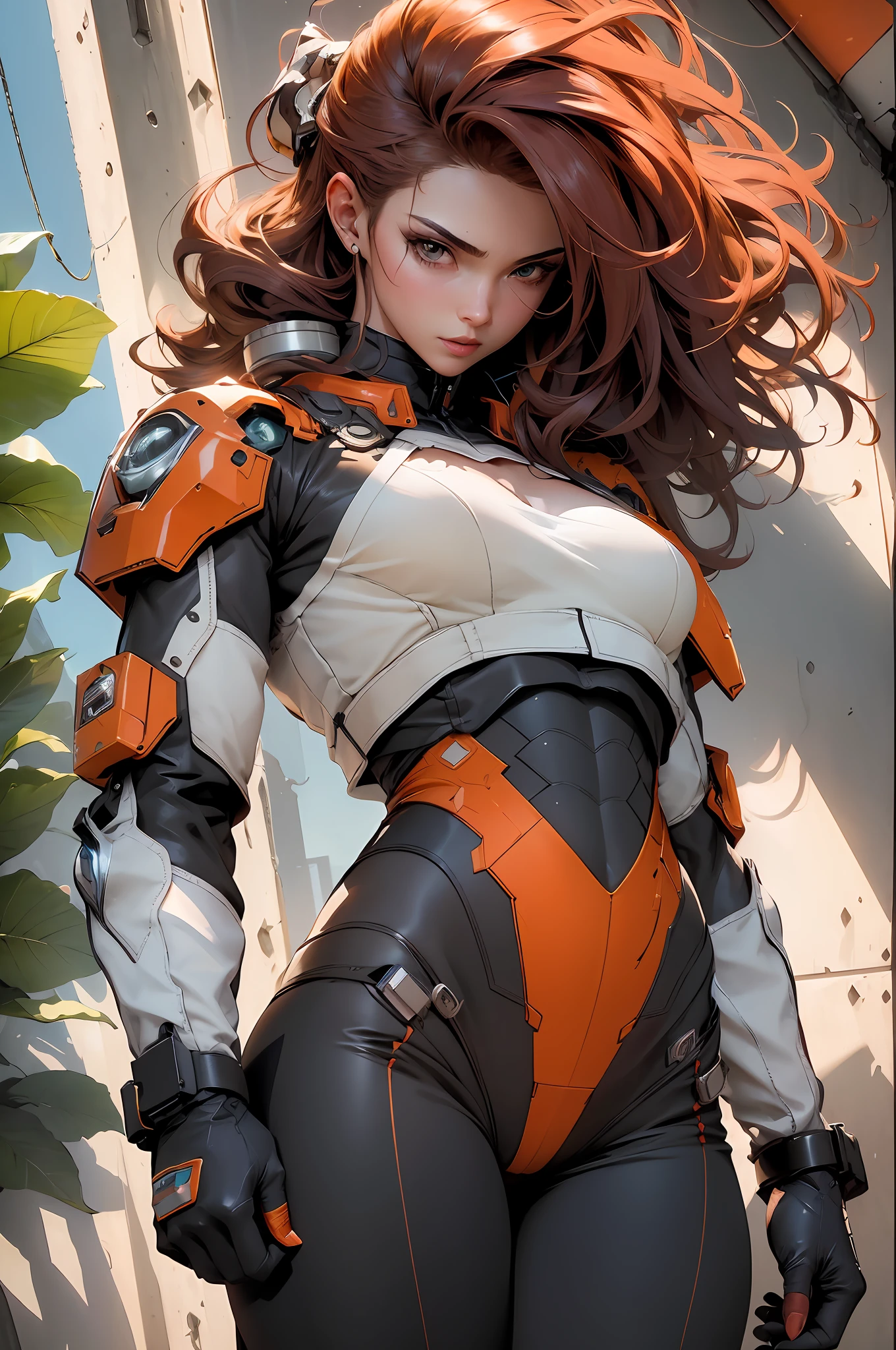 ((best qualtiy)), ((tmasterpiece)), (the detail:1.4), 3D, A beautiful cyberpunk female image,hdr(HighDynamicRange),Ray traching,NVIDIA RTX,Hyper-Resolution,Unreal 5,Subsurface scattering、PBR Texture、post-proces、Anisotropy Filtering、depth of fields、maximum definition and sharpness、Many-Layer Textures、Albedo e mapas Speculares、Surface coloring、Accurate simulation of light-material interactions、perfectly proportions、rendering by octane、Two-colored light、largeaperture、Low ISO、White balance、the rule of thirds、8K raw data、((best qualtiy)), ((tmasterpiece)), (the detail:1.4), Busty body 3D,Front fill light,hdr(HighDynamicRange),Ray traching,NVIDIA RTX,Hyper-Resolution,Unreal 5,Subsurface scattering、PBR Texture、post-proces、Anisotropy Filtering、depth of fields、maximum definition and sharpness、Many-Layer Textures、Albedo e mapas Speculares、Surface coloring、Accurate simulation of light-material interactions、perfectly proportions、rendering by octane、Two-colored light、largeaperture、Low ISO、White balance、the rule of thirds、8K raw data、Raised translucent top, Smaller top, Smaller white lace shorts, Raised, Mature feminization, Flattering eyes, White lace translucent top,Flat bare abdomen, Snow-white thighs, White lace stockings, Bare arms, Mature charm deep V open neck, Long reddish-brown shiny hair, White lace translucent shorts perfect body 9 head body beauty