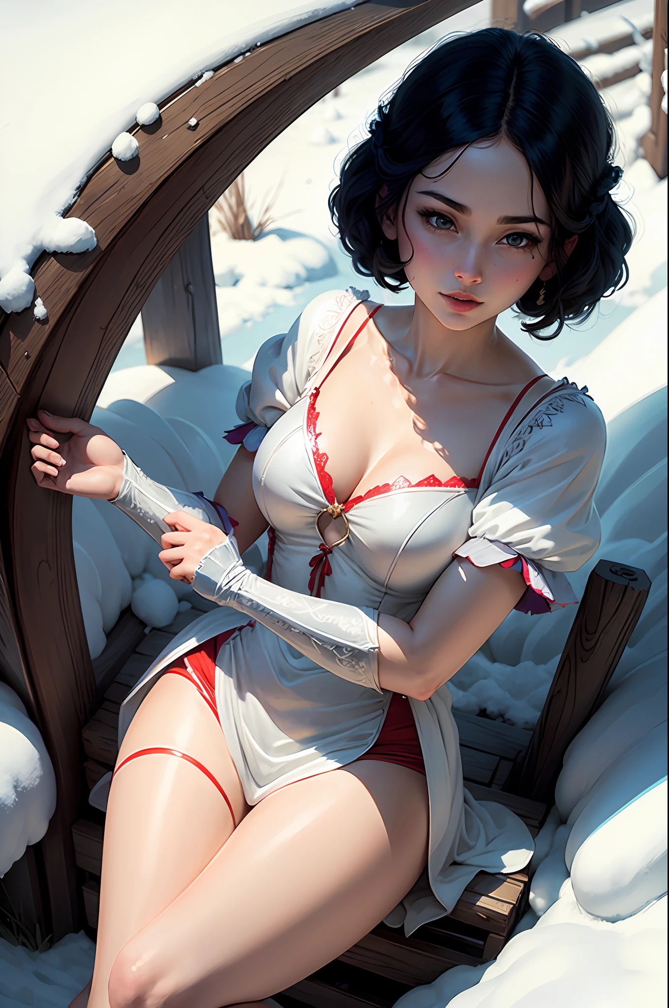 A line drawing of Snow White,thanks --auto