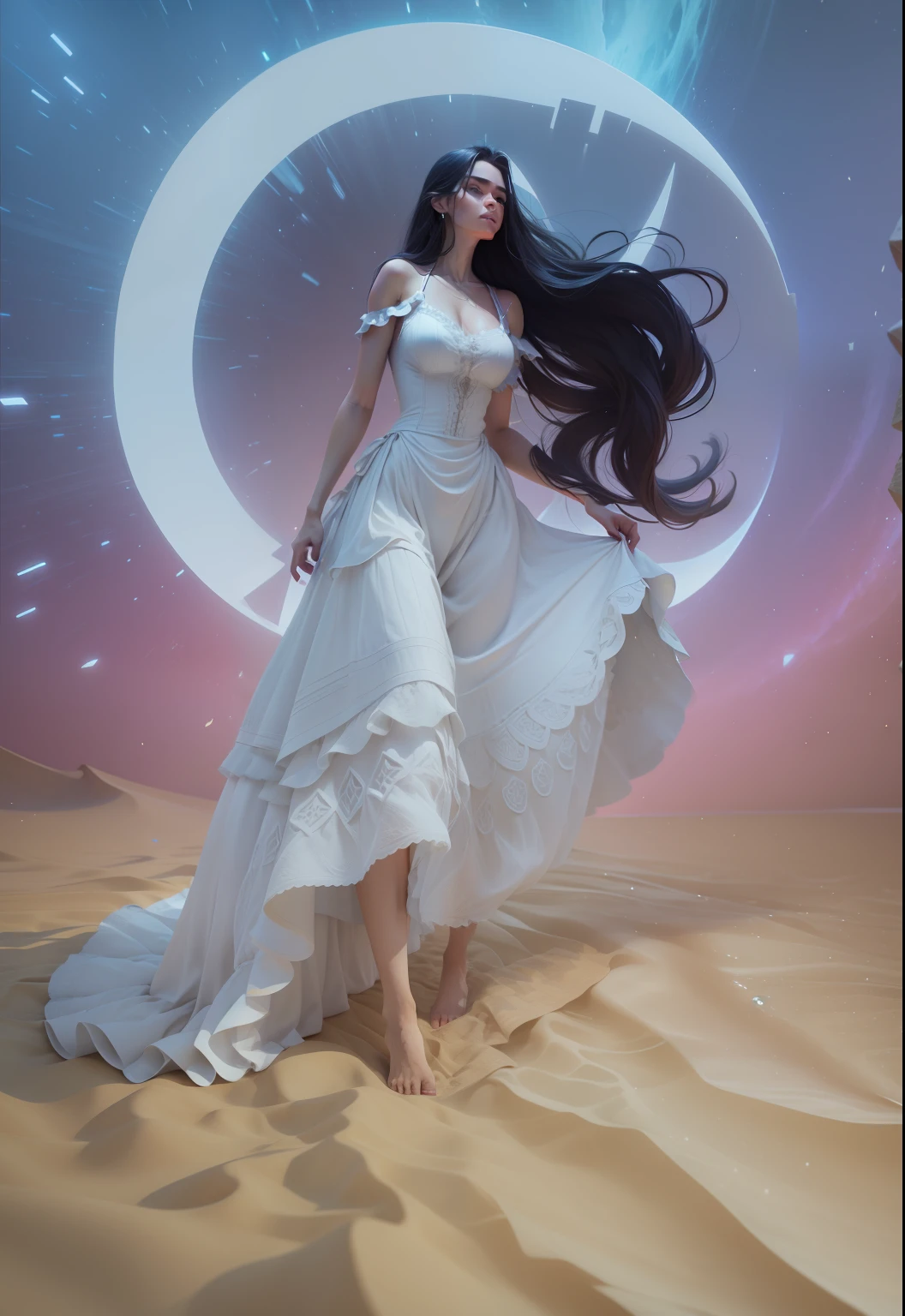 8k, high quilty, realistic, 3d, beautiful realistic، Cool details, raw photo, selfie, realistic dress, realistic hair, Light and cool lighting, photo realistic, Cel shaded, Gel lighting, ultra details